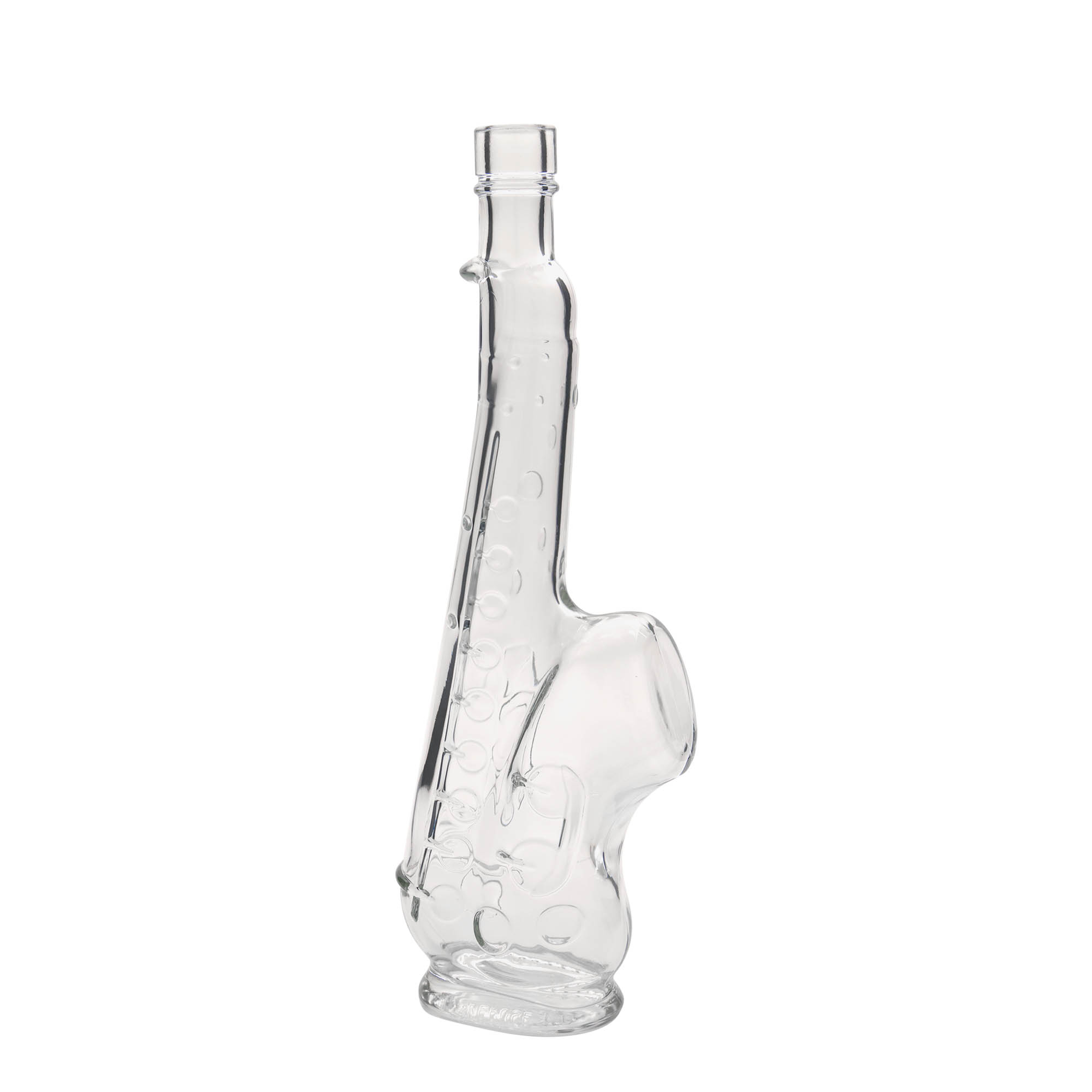 500 ml glazen fles 'Saxofoon', opening: kurk 500 ml glazen fles 'Saxofoon', opening: kurk