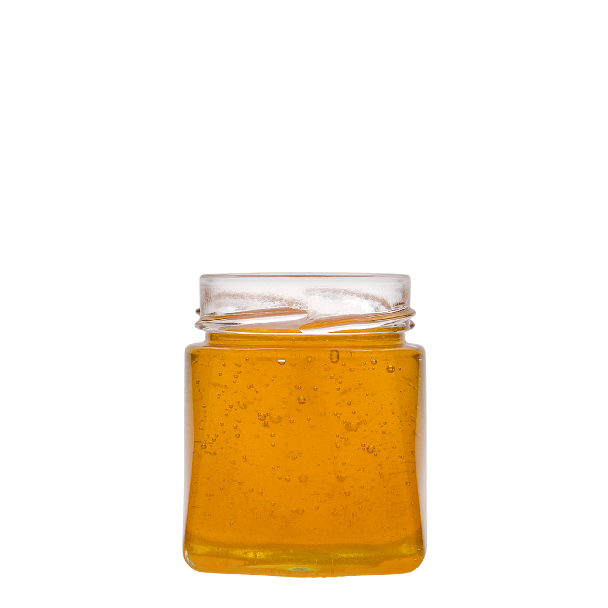 212 ml vierkant glas 'Luxor', opening: Deept-Twist-Off (DTO 63)