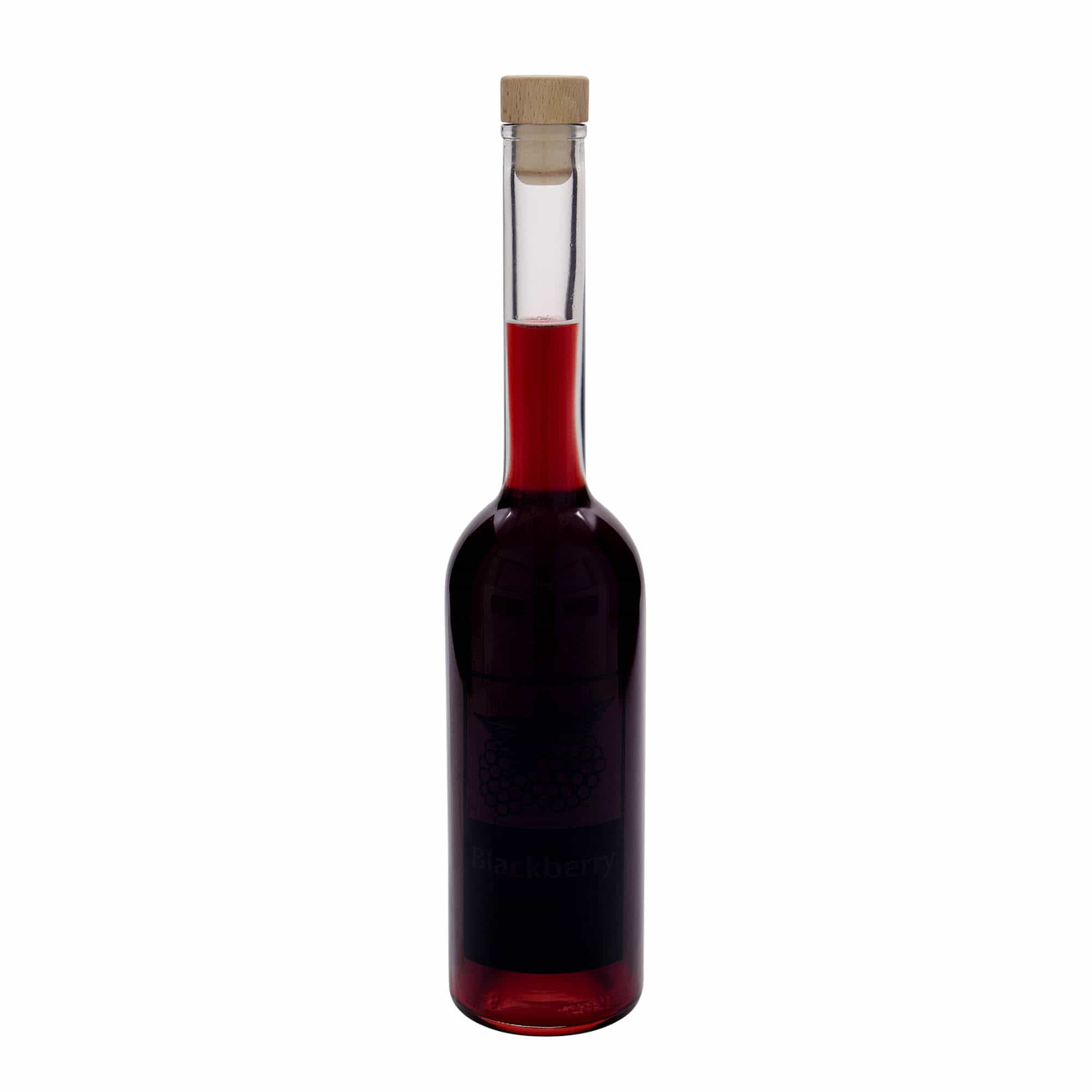500 ml glazen fles 'Opera', motief: braam, hals: kurk