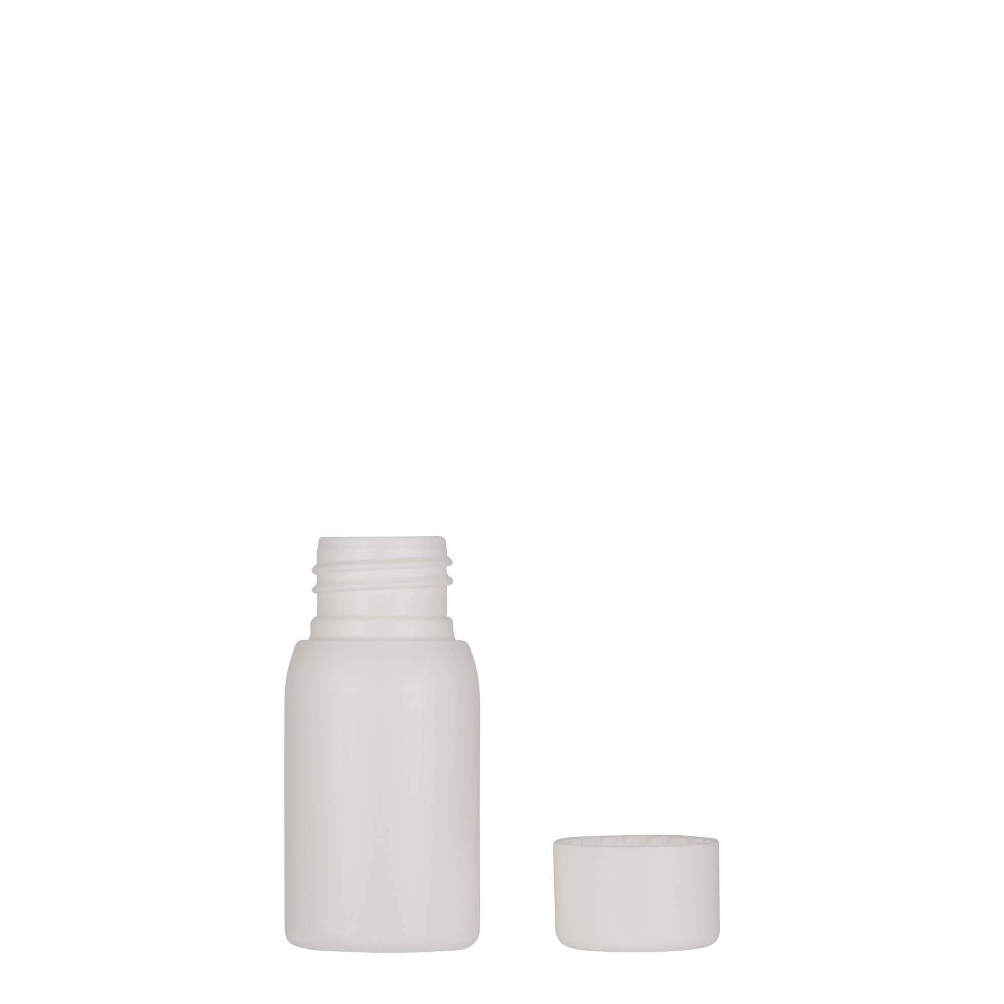 30 ml kunststoffles 'Tuffy', HDPE, wit, hals: 24/410 30 ml kunststoffles 'Tuffy', HDPE, wit, hals: 24/410