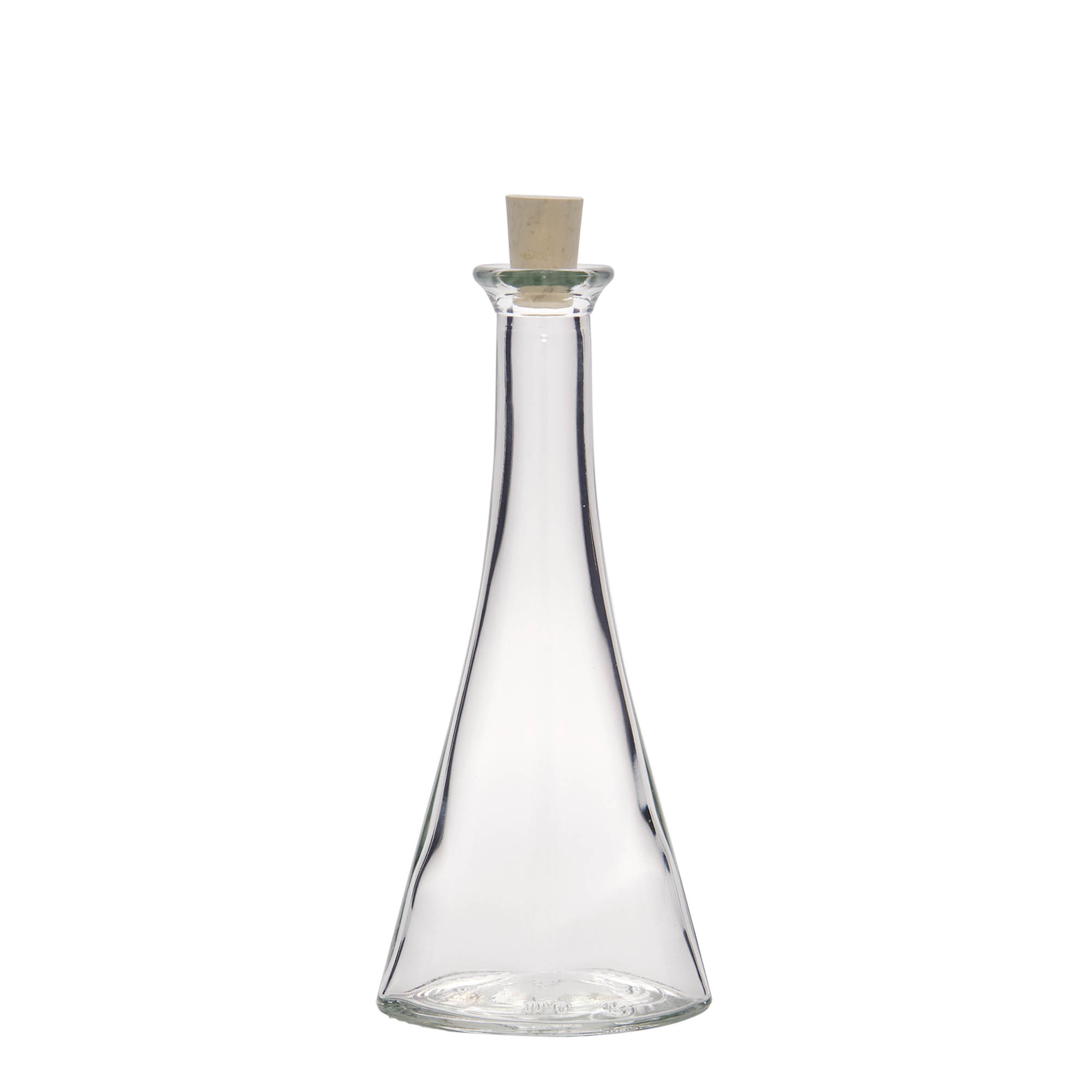 100 ml glazen fles 'Veronica', halfrond, opening: kurk 100 ml glazen fles 'Veronica', halfrond, opening: kurk