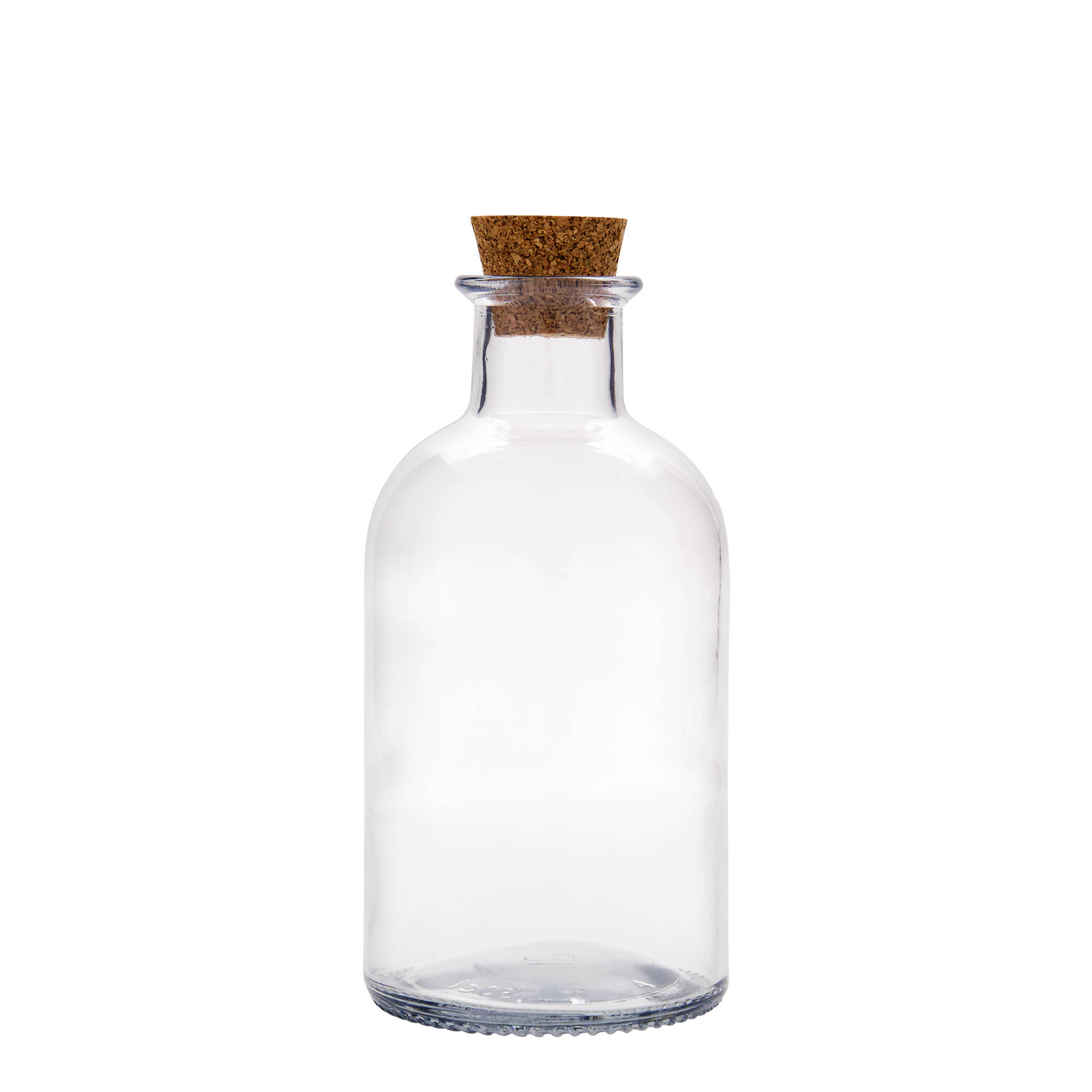 500 ml glazen fles apotheker 'Italia', hals: kurk 500 ml glazen fles apotheker 'Italia', hals: kurk