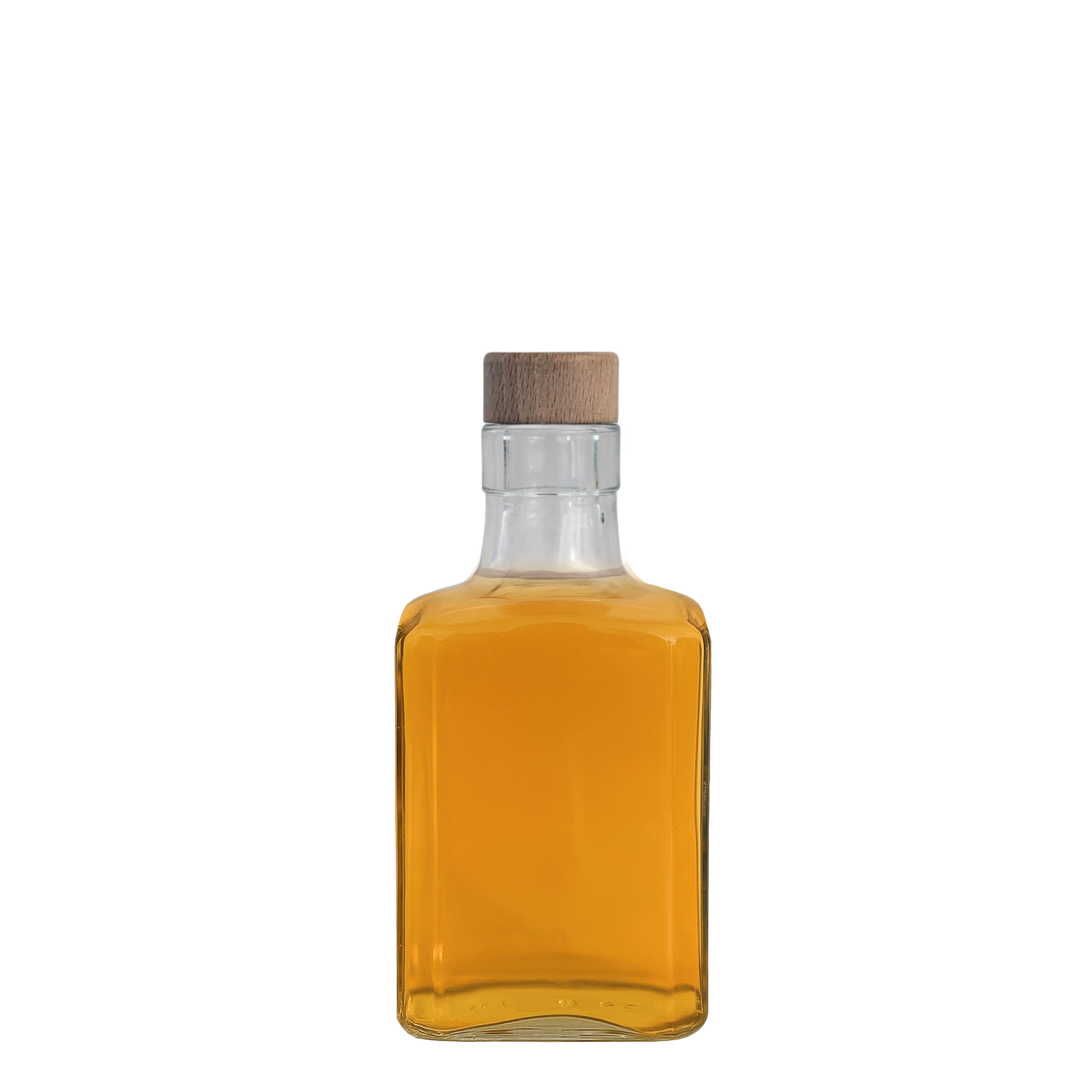 250 ml glazen fles 'Decanter Quadro Oberband', vierkant, opening: kurk 250 ml glazen fles 'Decanter Quadro Oberband', vierkant, opening: kurk