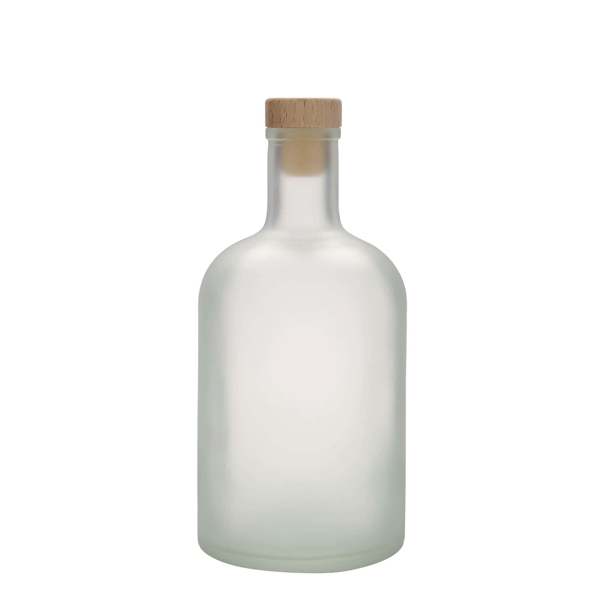 Glazen fles 'Gerardino', 700 ml, gematteerd, monding: kurk