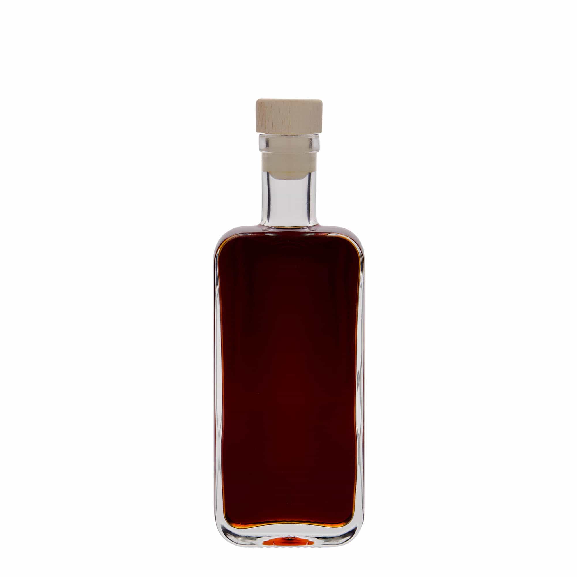 200 ml glazen fles 'Nice', rechthoekig, opening: kurk