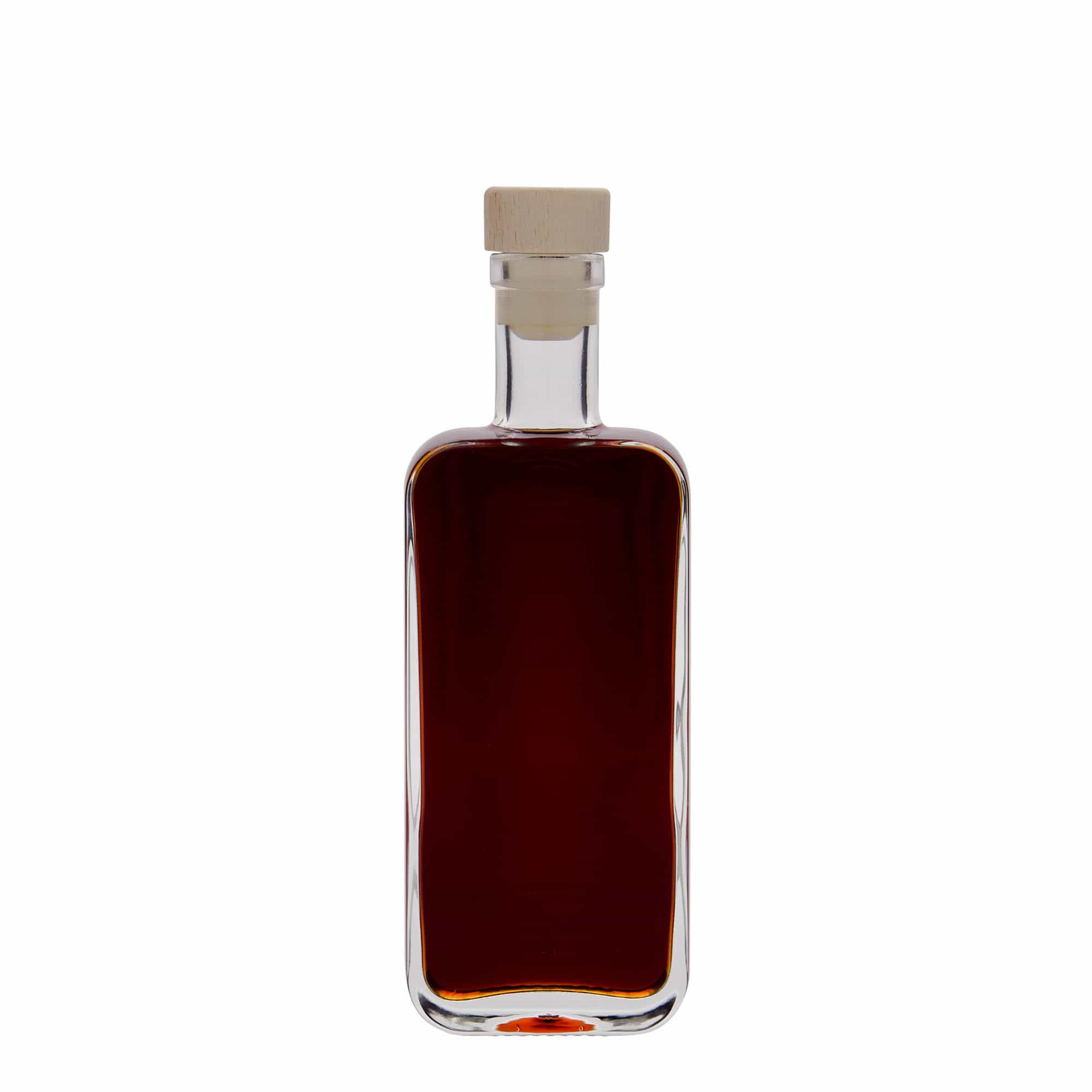 200 ml glazen fles 'Nice', rechthoekig, opening: kurk