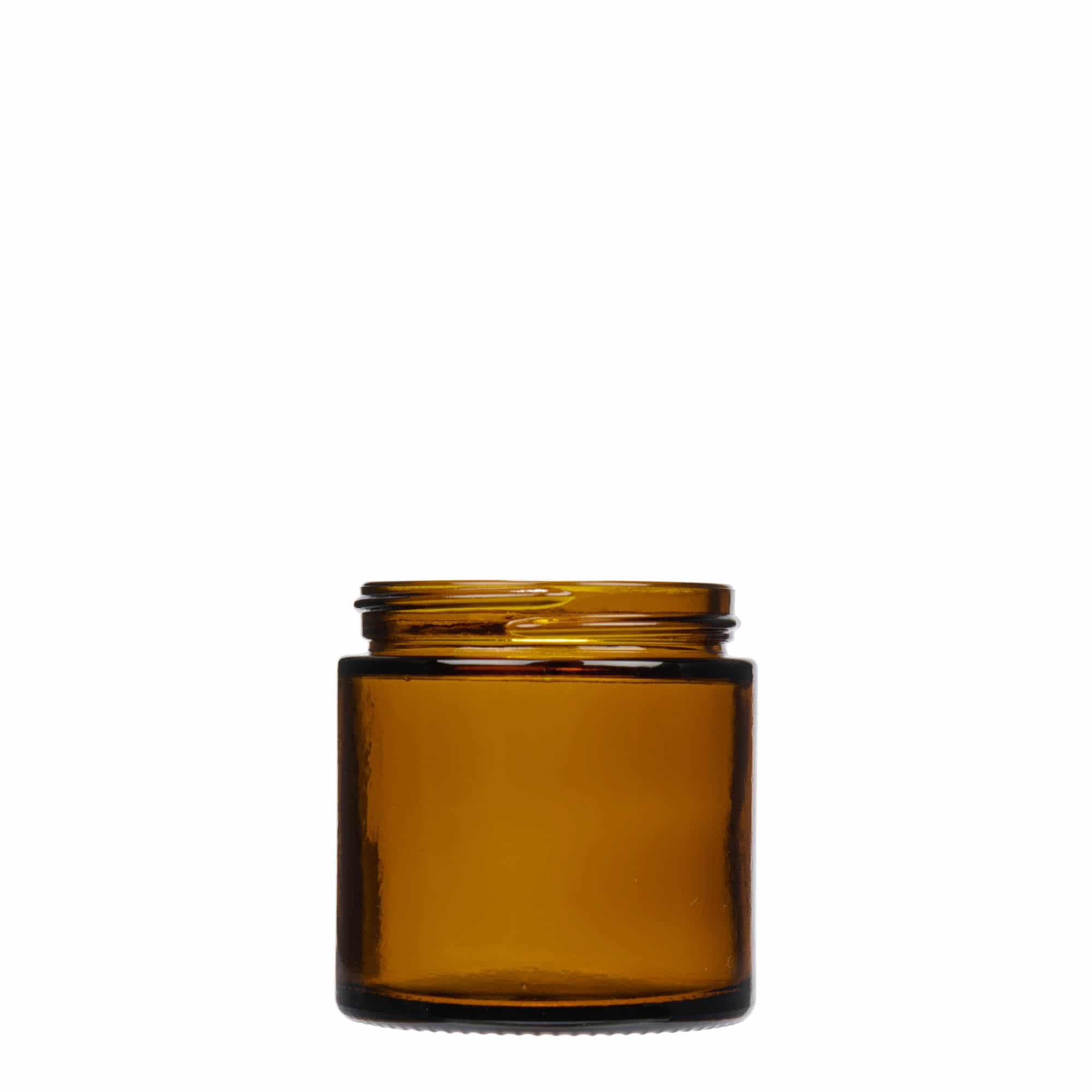 Potje 'Brown Line', 120 ml, glas, bruin, monding: schroefsluiting Potje 'Brown Line', 120 ml, glas, bruin, monding: schroefsluiting