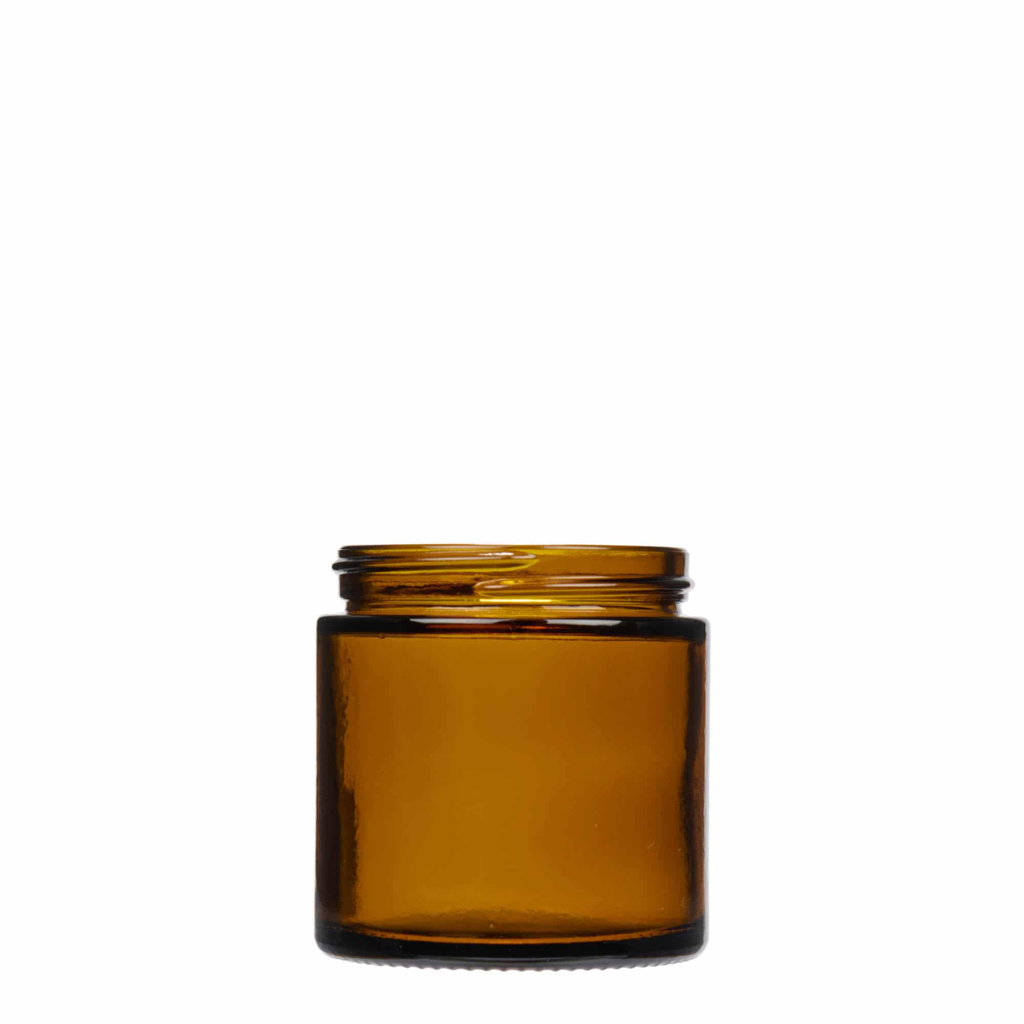 120 ml potje 'Brown Line', glas, bruin, opening: schroefdop