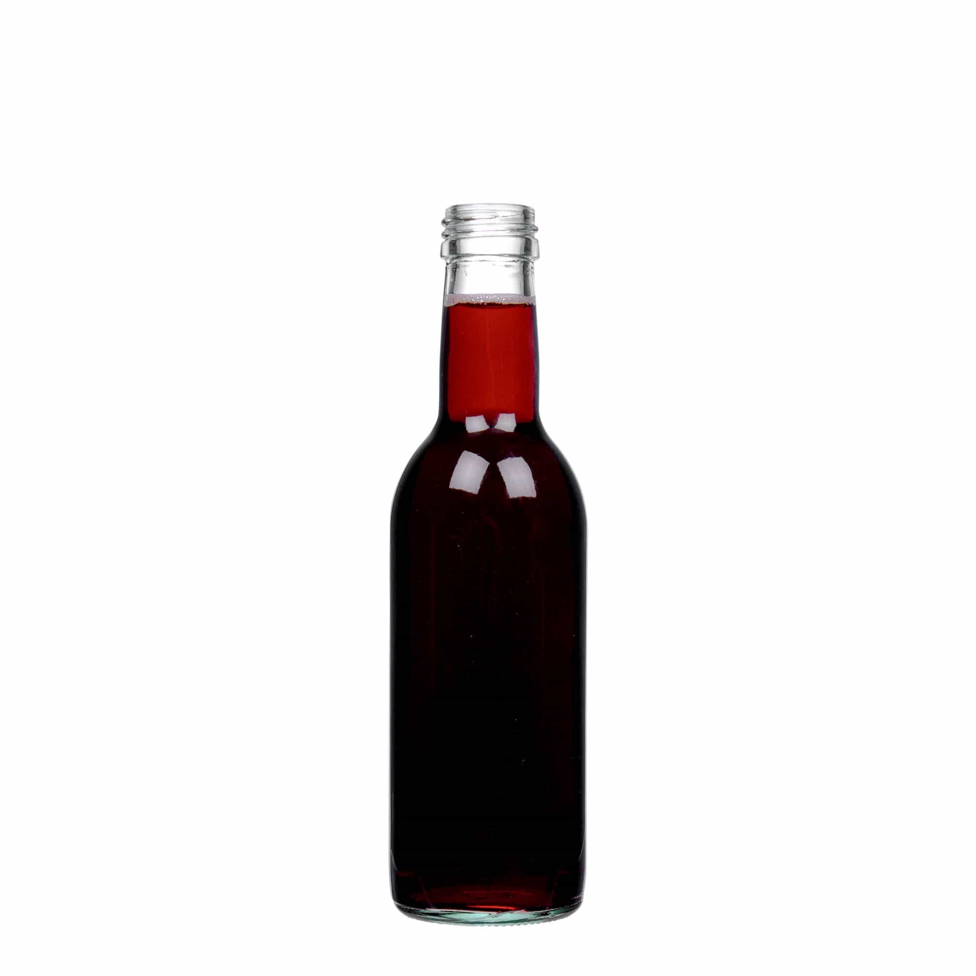 250 ml glazen fles 'Bordeaux', hals: PP 28