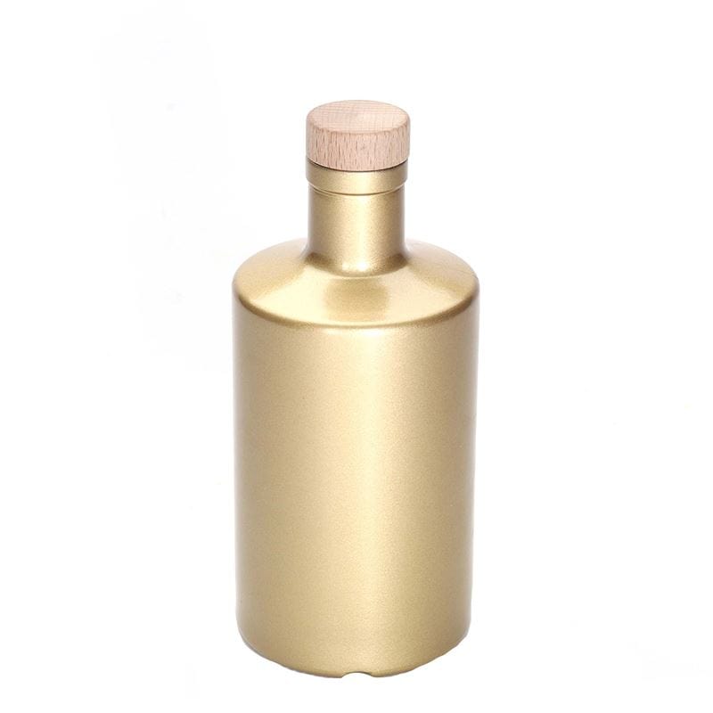 500 ml glazen fles 'Caroline', goud, opening: kurk