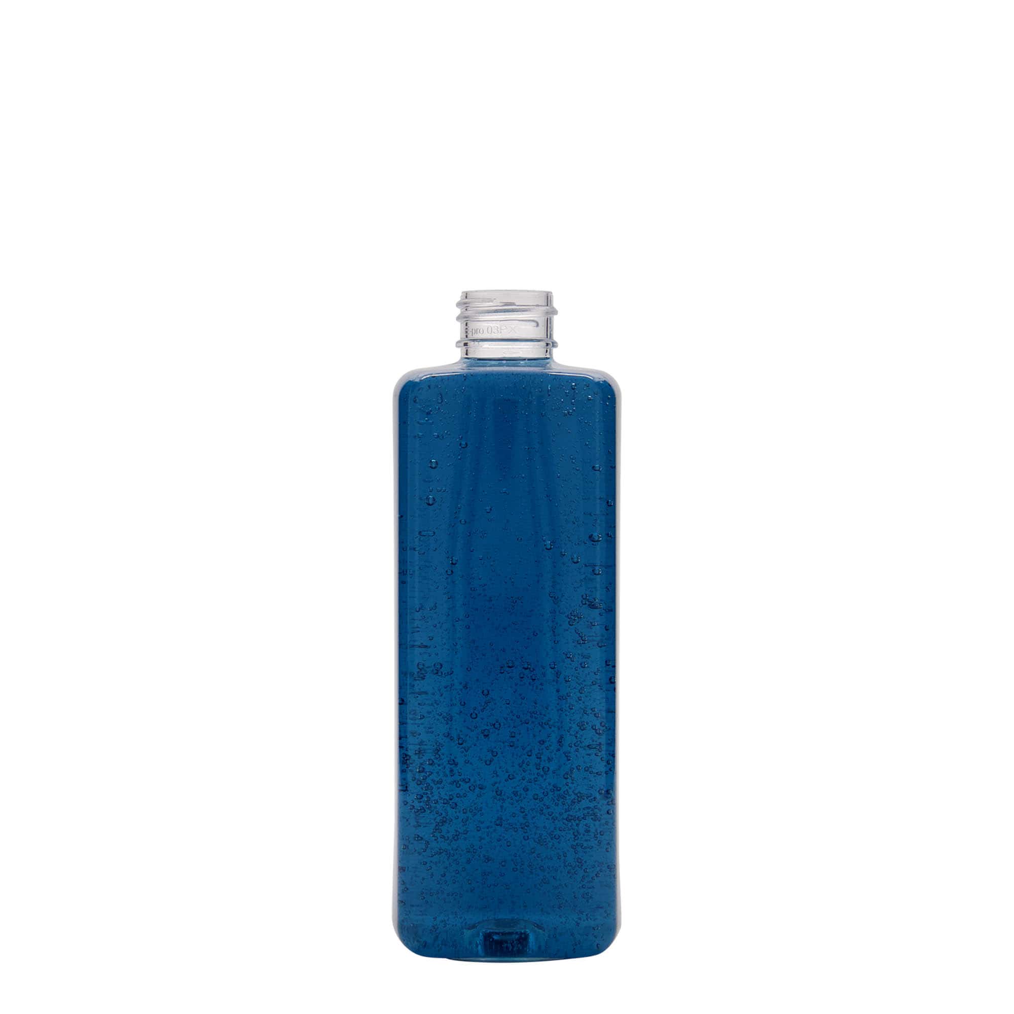 300 ml PET-fles 'Karl', vierkant, kunststof, hals: 24/410
