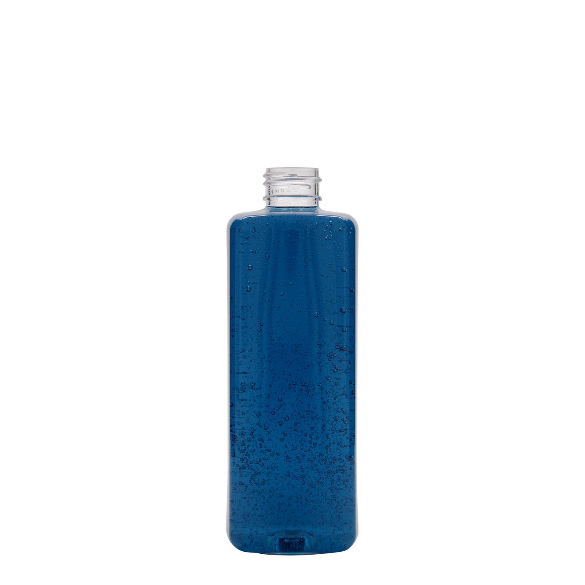 300 ml PET-fles 'Karl', vierkant, kunststof, hals: 24/410