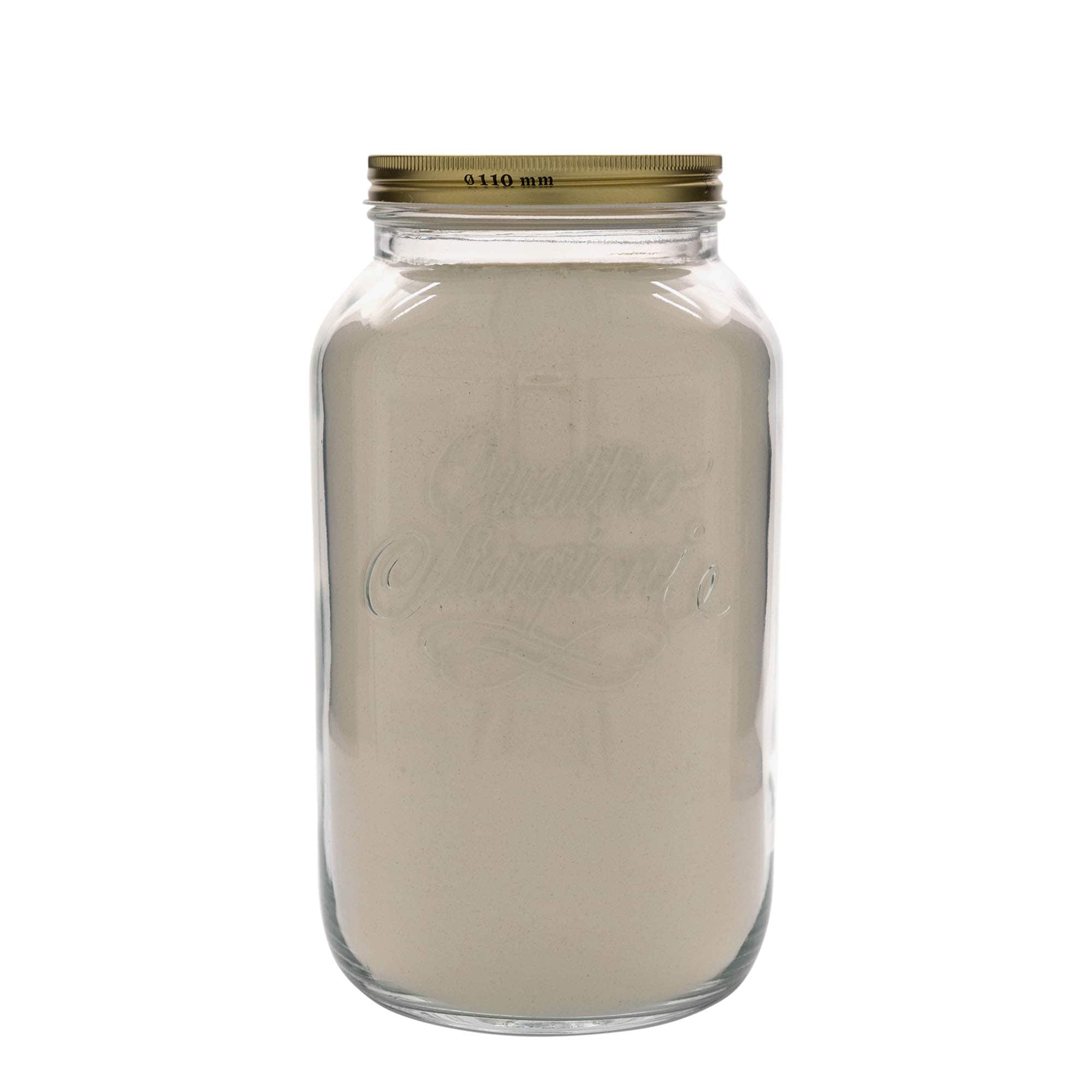 3.800 ml glas 'Quattro Stagioni', opening: schroefdop
