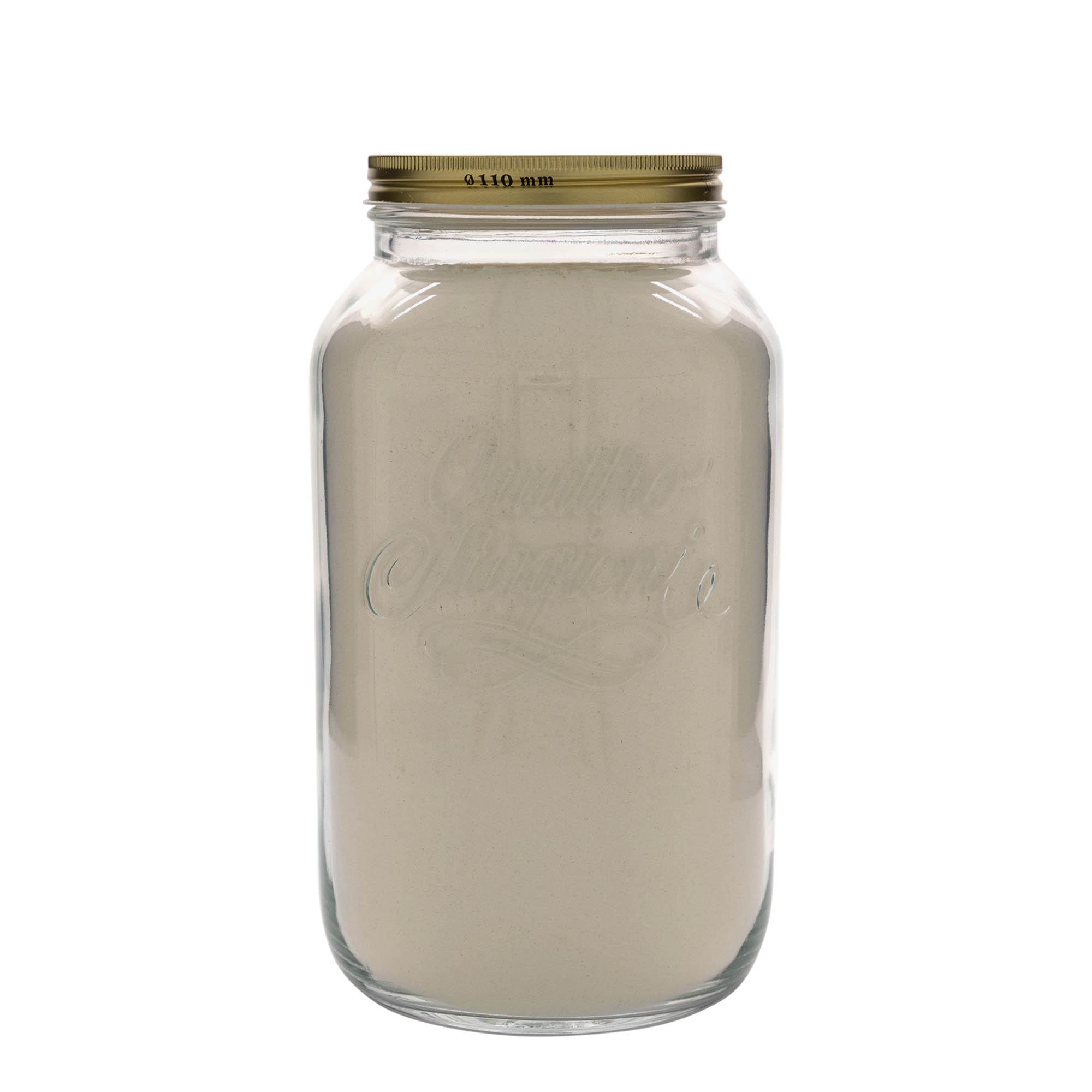 3.800 ml glas 'Quattro Stagioni', opening: schroefdop