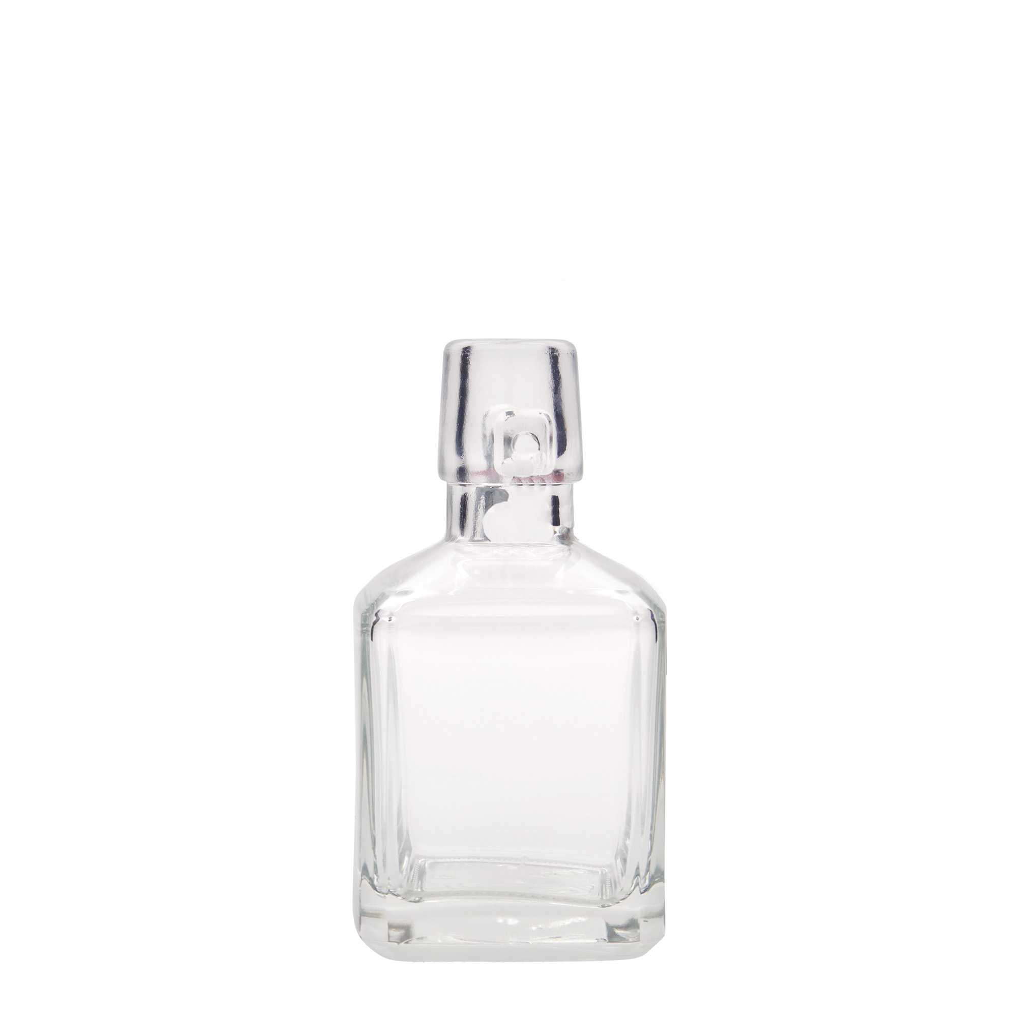 200 ml glazen fles 'Kubica', vierkant, opening: beugelverschluss 200 ml glazen fles 'Kubica', vierkant, opening: beugelverschluss