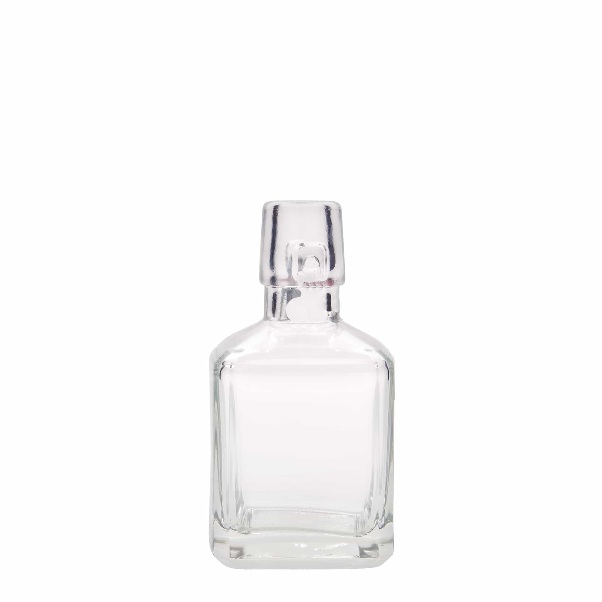 200 ml glazen fles 'Kubica', vierkant, opening: beugelverschluss