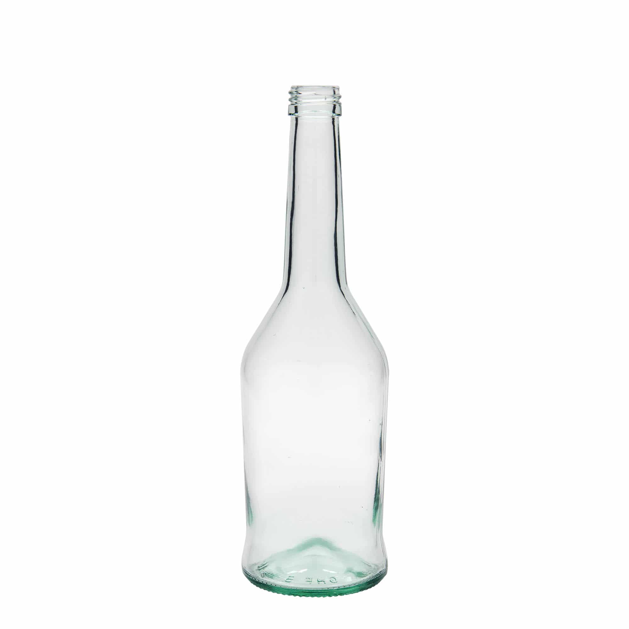 500 ml glazen fles sterke drank, mondstuk: PP 28