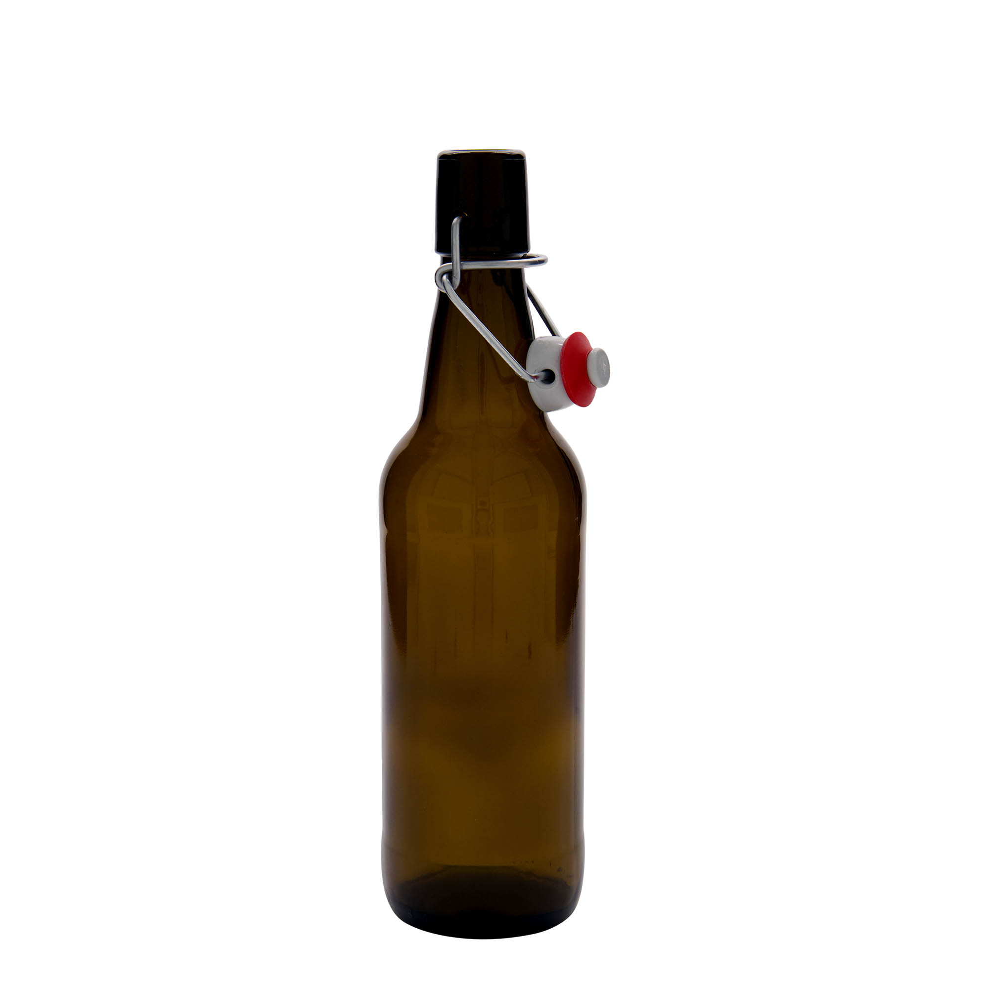 500 ml bierfles, glas, bruin, hals: beugelsluiting