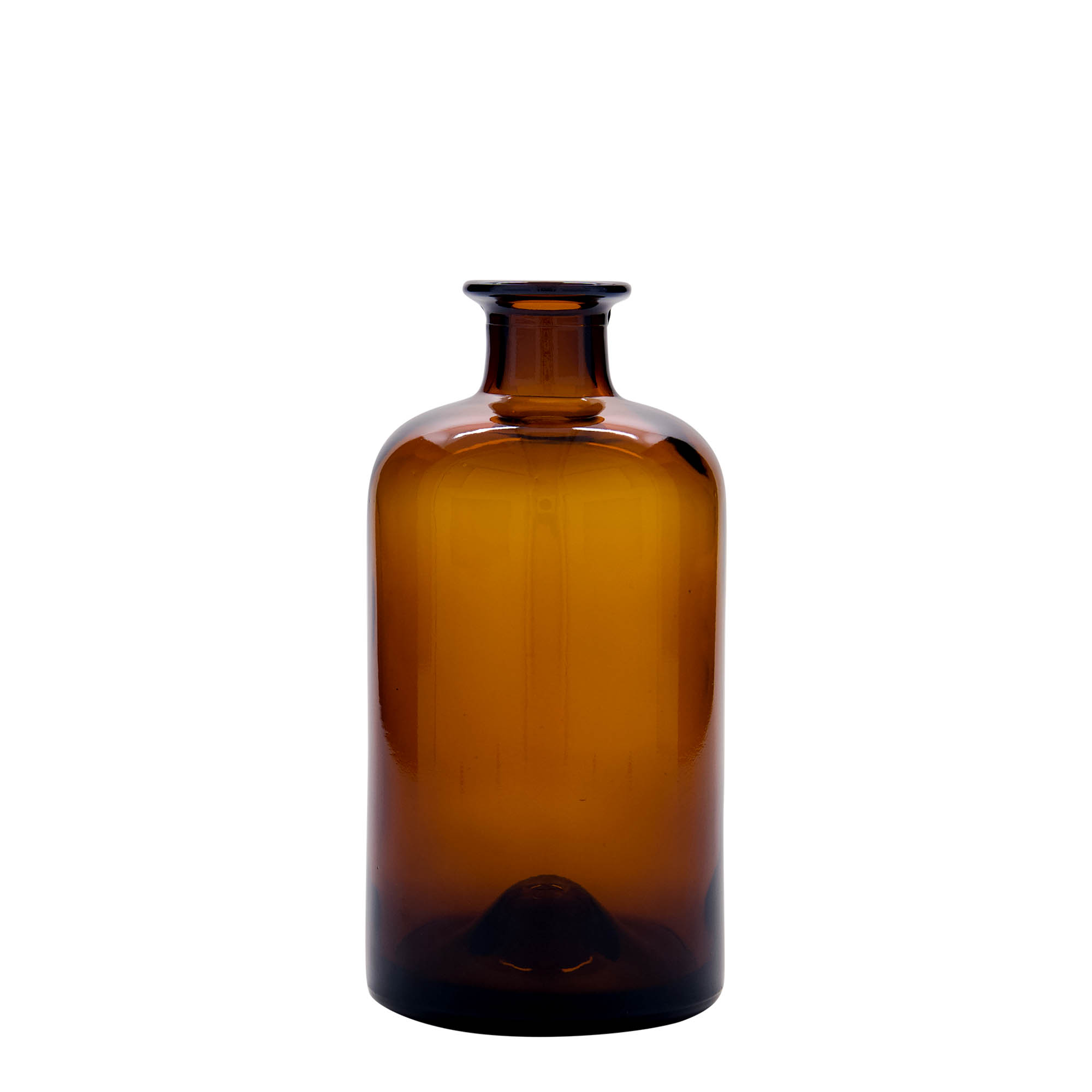 500 ml glazen fles apotheker, bruin, opening: kurk 500 ml glazen fles apotheker, bruin, opening: kurk
