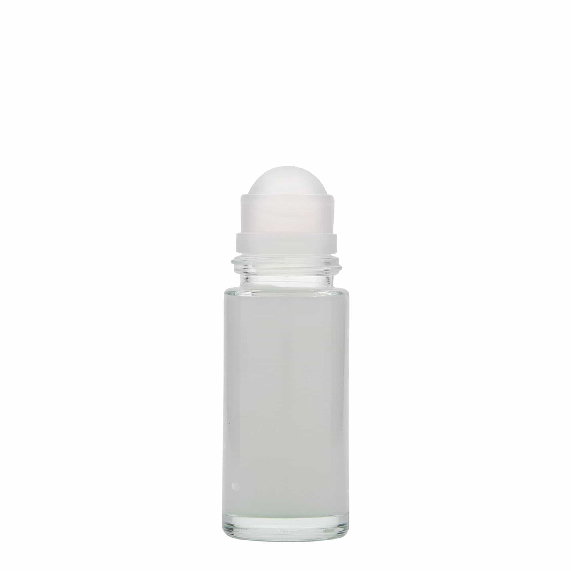 50 ml roll-on fles, glas, opening: schroefdop