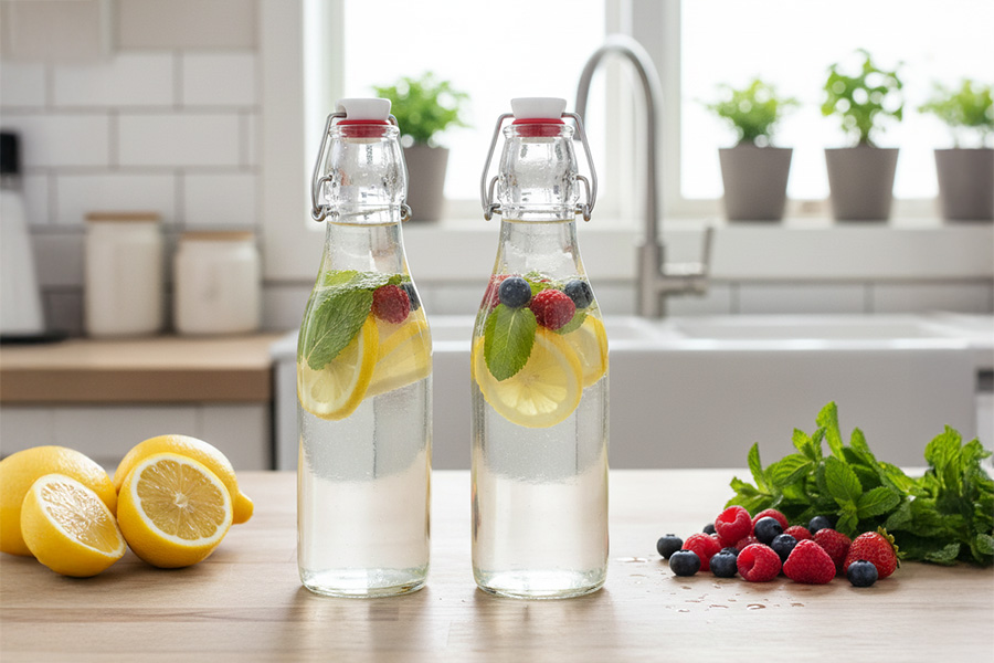 Infused water – fruitig citroen-muntwater Infused water – fruitig citroen-muntwater