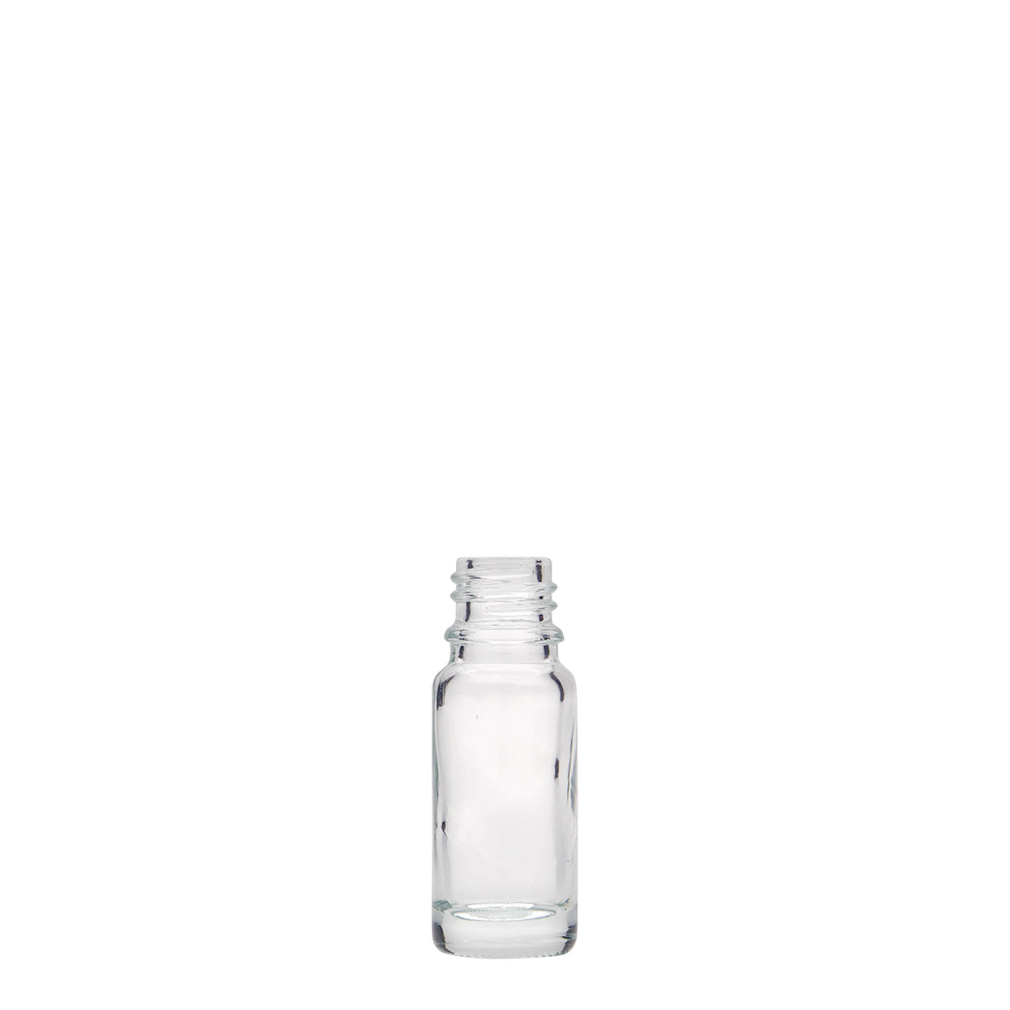 10 ml medicijnflesje, glas, opening: DIN 18