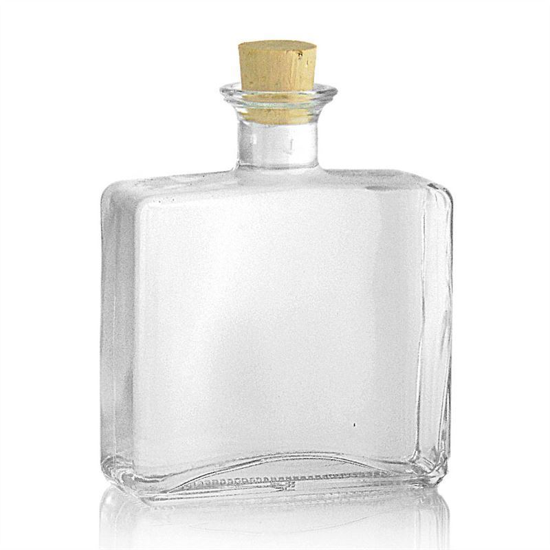 500 ml glazen fles 'Julia', rechthoekig, opening: kurk 500 ml glazen fles 'Julia', rechthoekig, opening: kurk