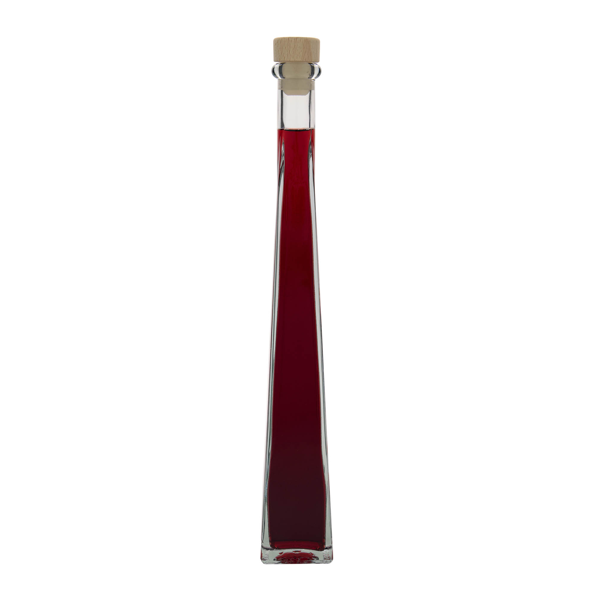 200 ml glazen fles 'Dama Quadrato', vierkant, opening: kurk 200 ml glazen fles 'Dama Quadrato', vierkant, opening: kurk