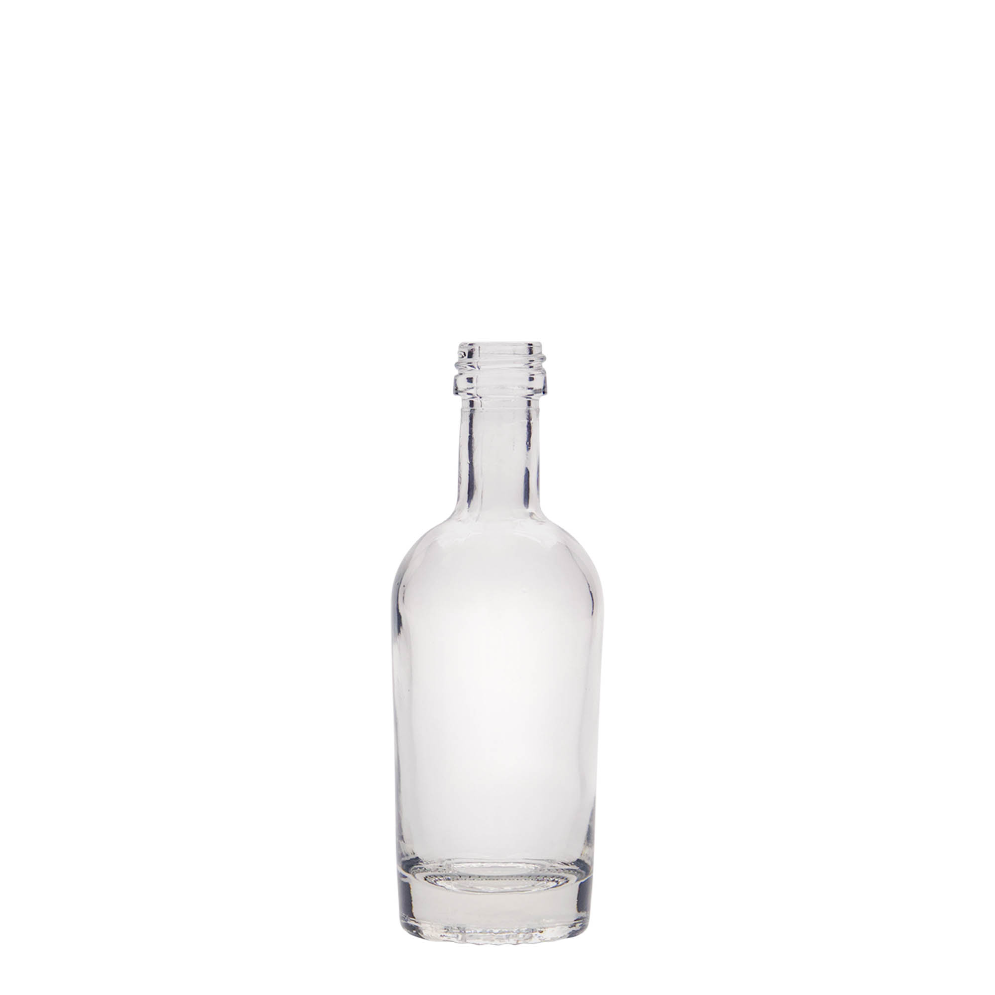 50 ml glazen fles 'Pepe', opening: PP 18 50 ml glazen fles 'Pepe', opening: PP 18