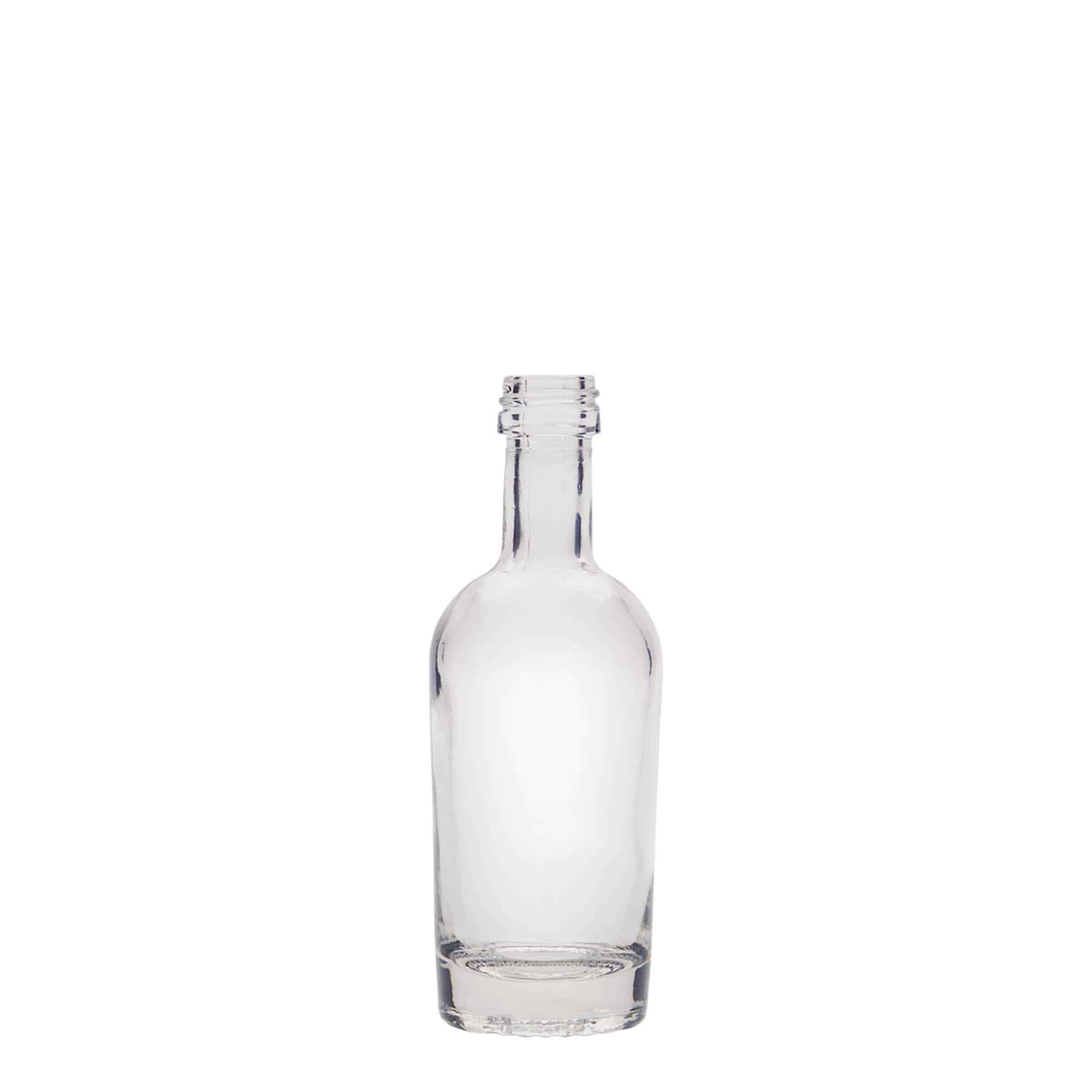 50 ml glazen fles 'Pepe', opening: PP 18 50 ml glazen fles 'Pepe', opening: PP 18