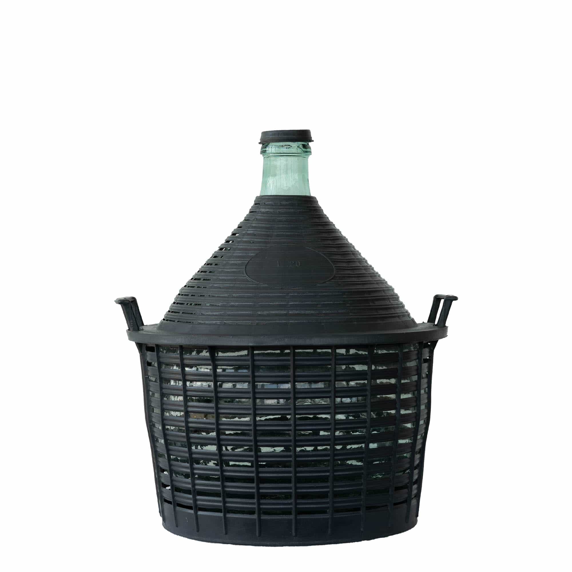 20 l ballonfles met smalle hals, glas, opening: opzetdeksel