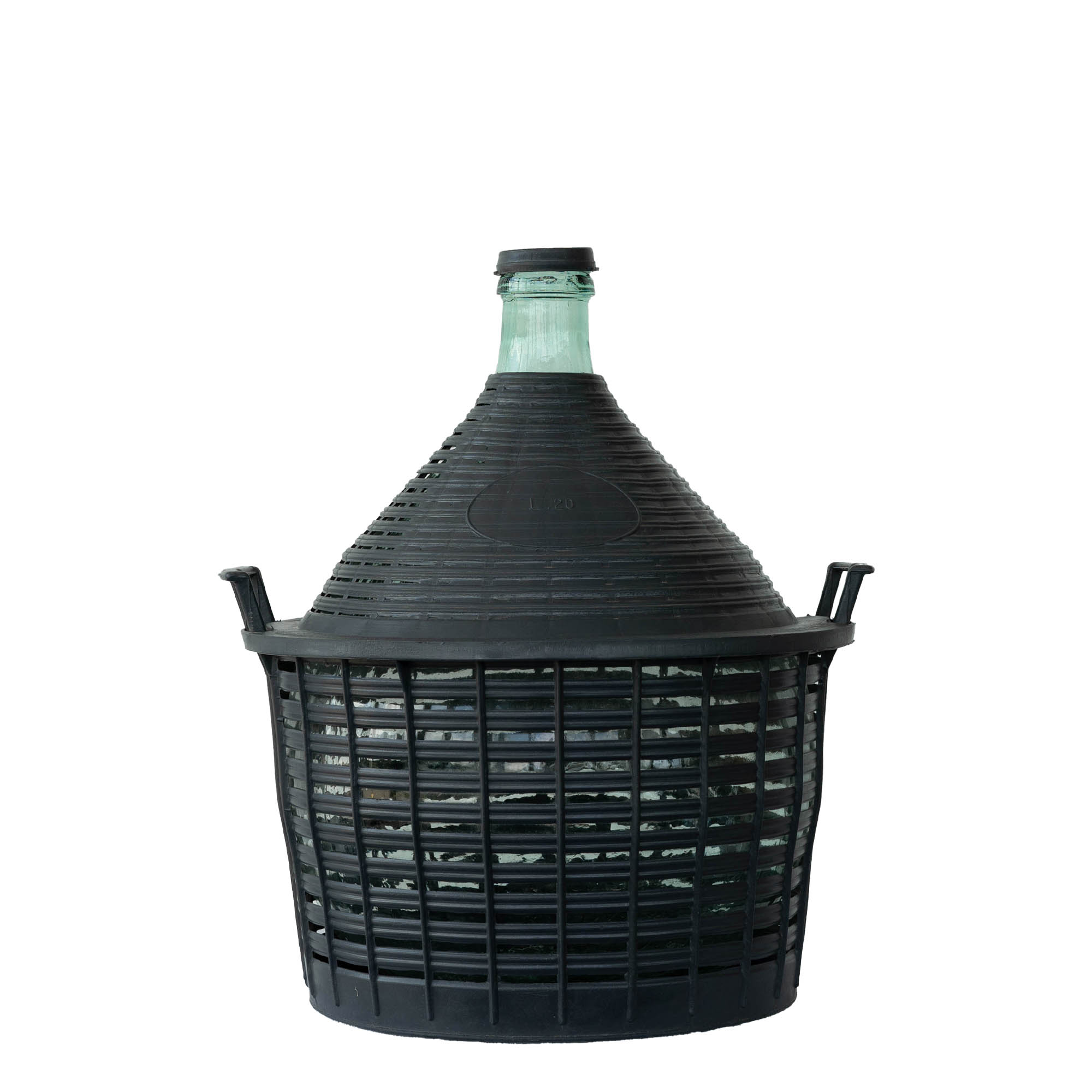 20 l ballonfles met smalle hals, glas, opening: opzetdeksel