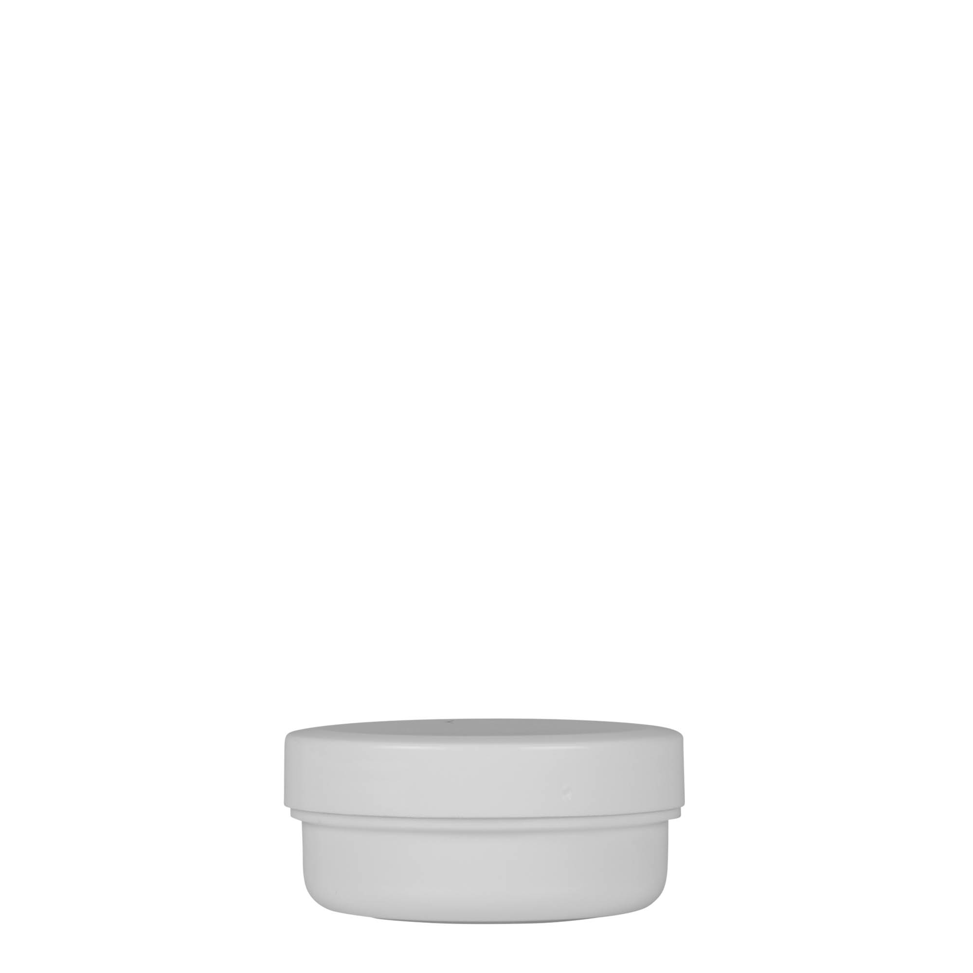 12 ml kunststofpotje 'White Line', PP, wit, opening: schroefdop 12 ml kunststofpotje 'White Line', PP, wit, opening: schroefdop