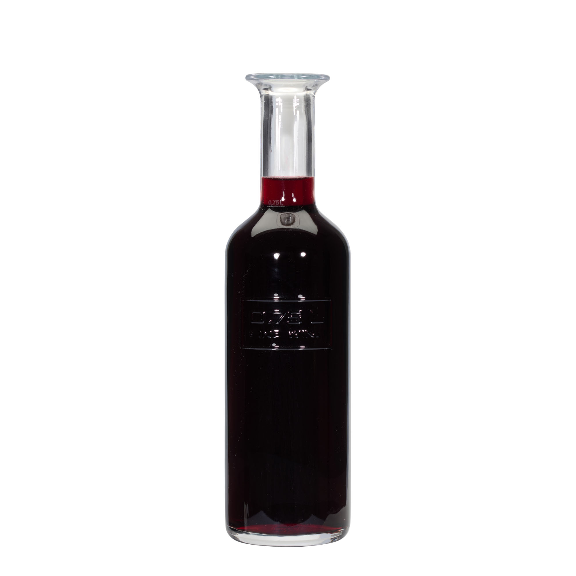 750 ml glazen fles 'Optima Fine Wine', hals: kurk