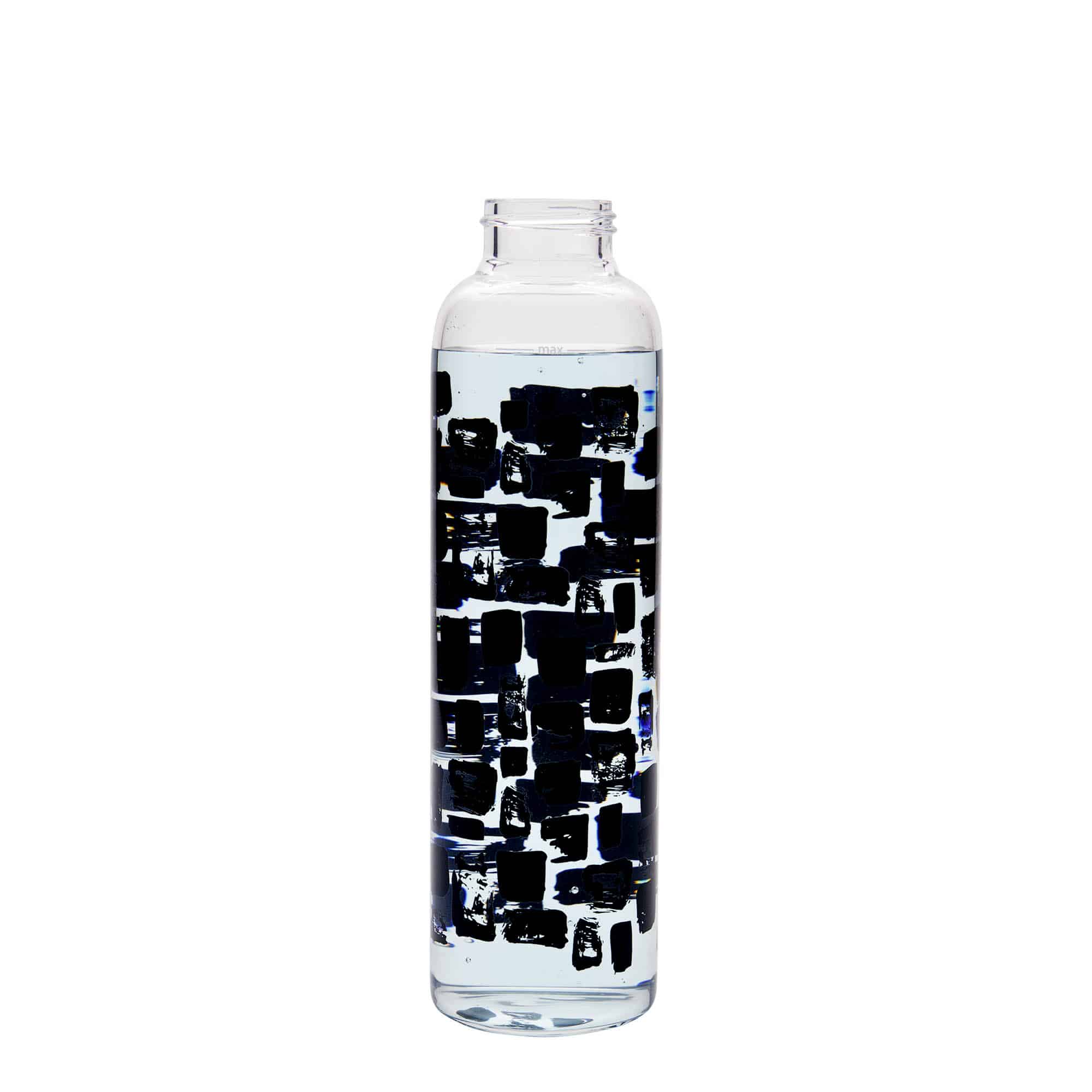 500 ml drinkfles 'Perseus - Zwarte rechthoeken', opening: schroefdop