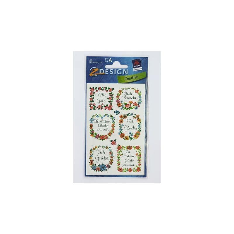 Zweckform Stickers 'Gefeliciteerd', papier, meerkleurig