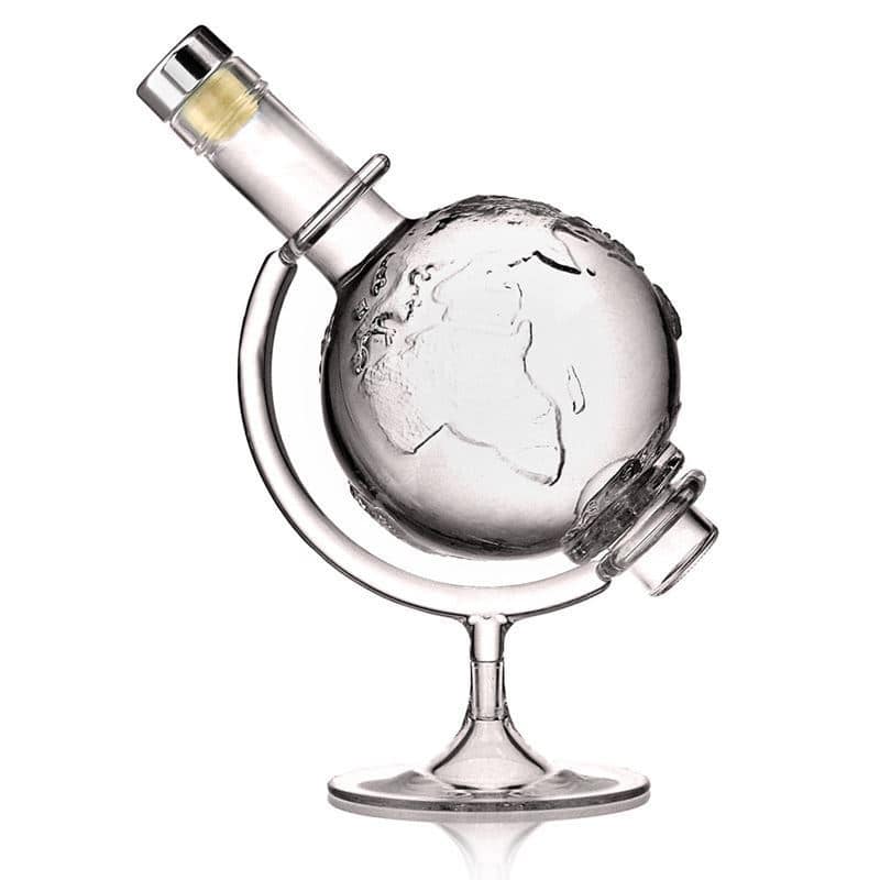Glazen fles 'Globus', 500 ml, monding: kurk