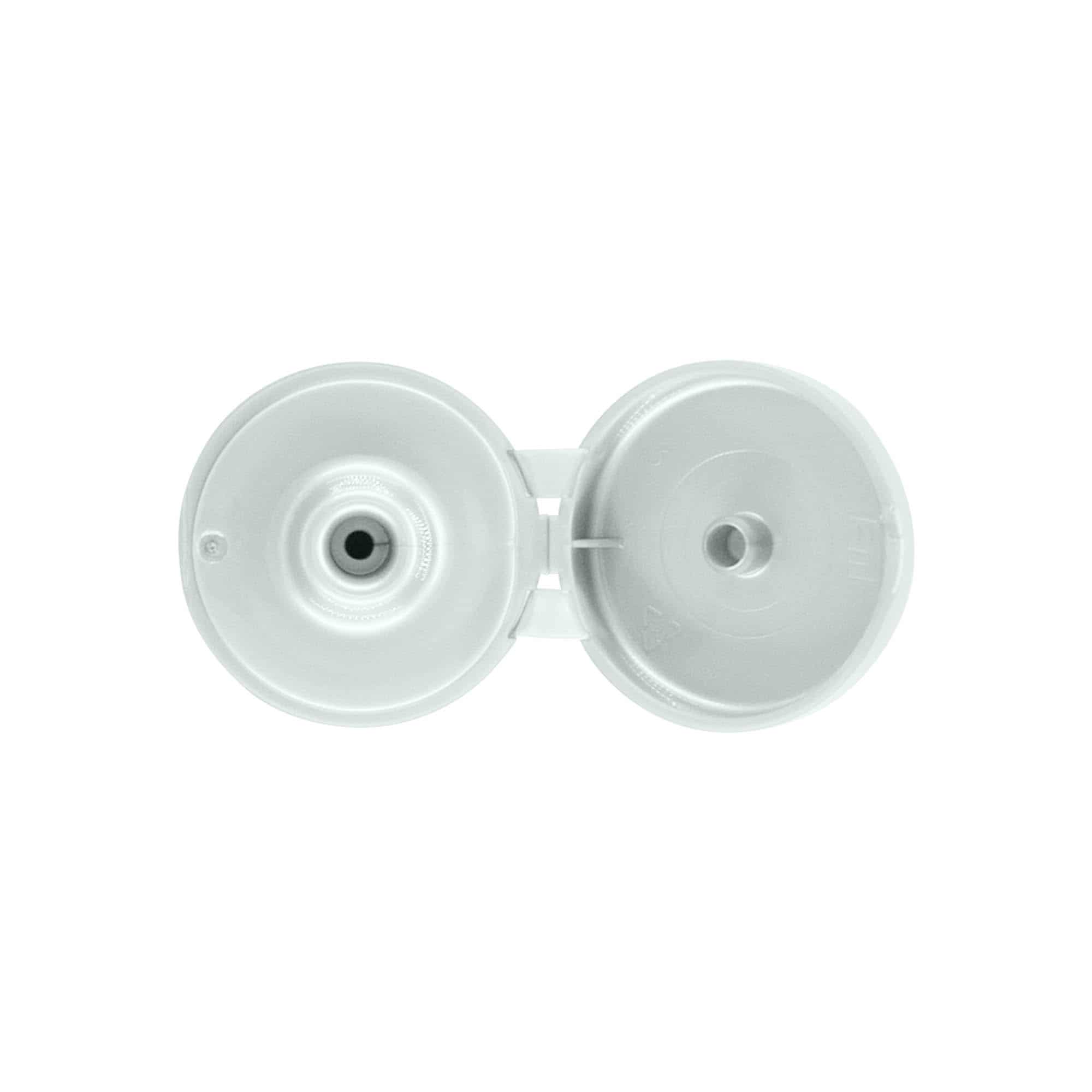 Schroefsluiting klapscharnier, PP-kunststof, zilver, voor monding: 24/410