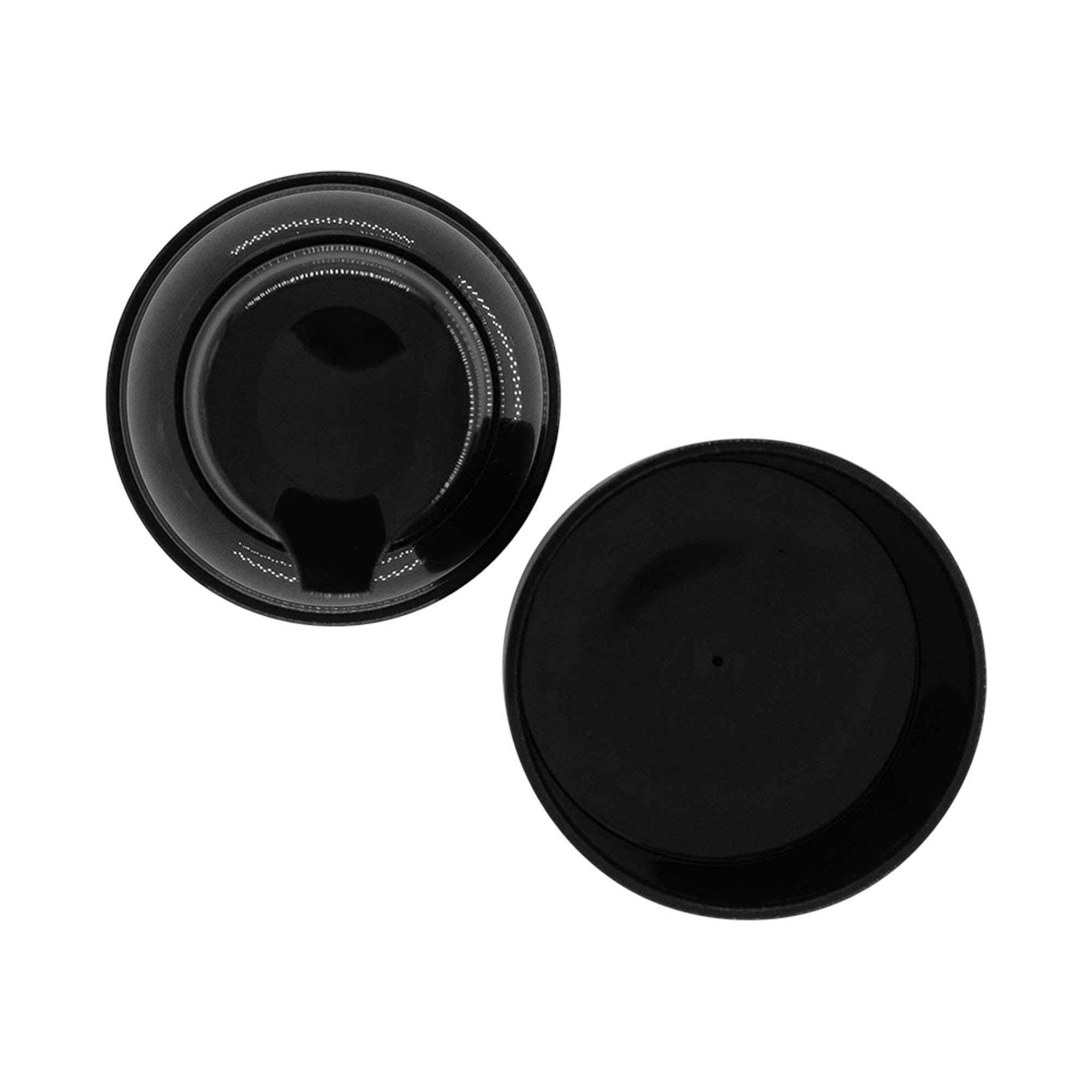 Airless Dispenser Pompkop „Mezzo“, type D, PP-kunststof, zwart met zwarte dop