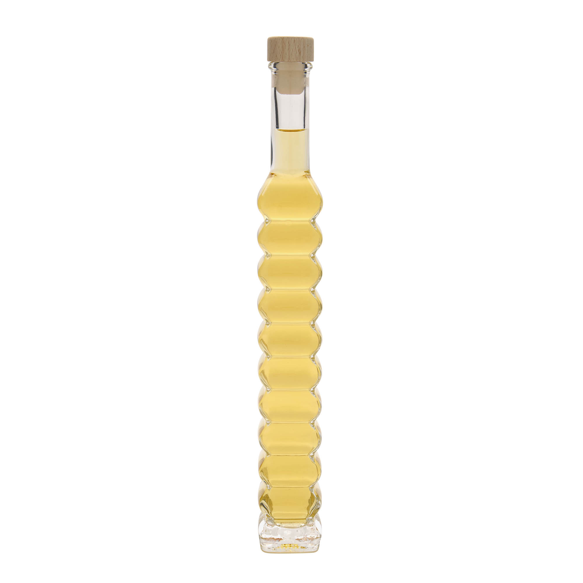 200 ml glazen fles 'Roma, vierkant, opening: kurk' 200 ml glazen fles 'Roma, vierkant, opening: kurk'