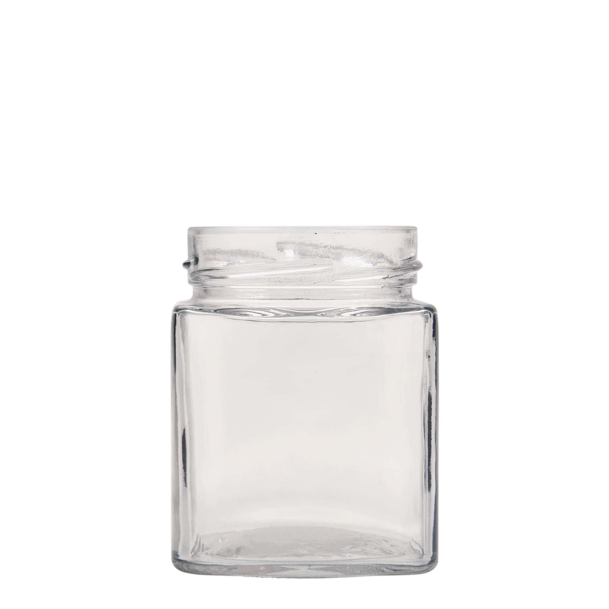 Vierkante pot 'Ikarus', 314 ml, monding: deep-twist-off (DTO 70) Vierkante pot 'Ikarus', 314 ml, monding: deep-twist-off (DTO 70)