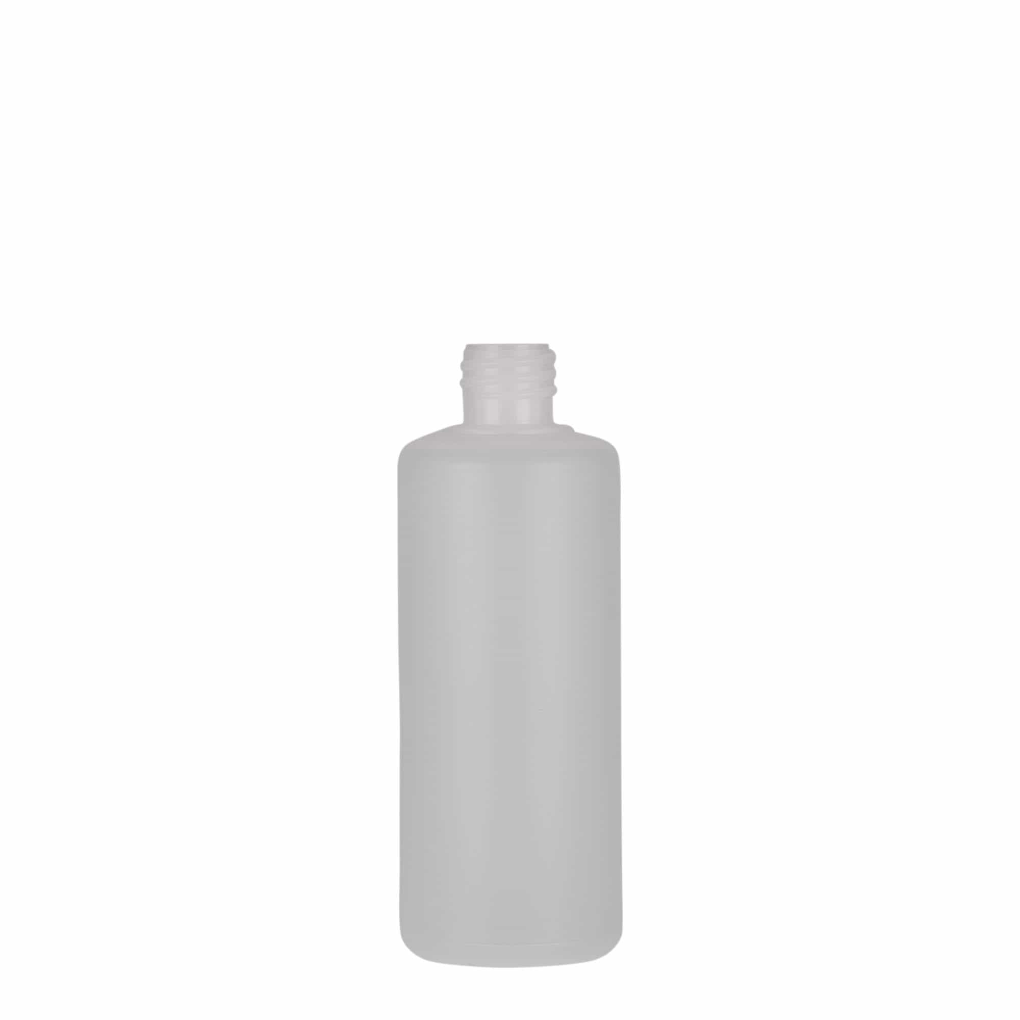 100 ml ronde fles, PE-kunststof, naturel, opening: schroefdop