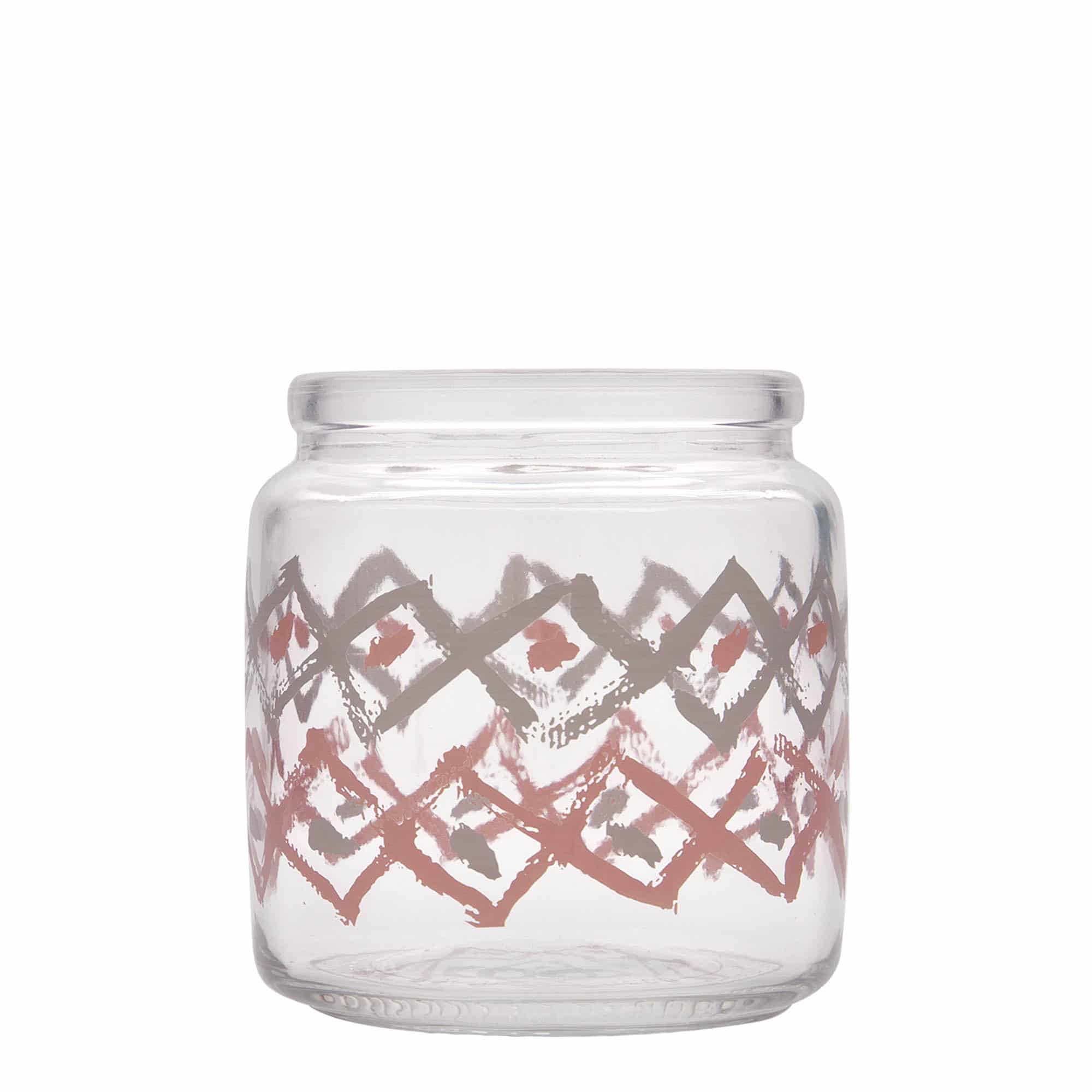 750 ml kurkglas 'Giara', motief: Manolibera rosa, monding: kurk 750 ml kurkglas 'Giara', motief: Manolibera rosa, monding: kurk