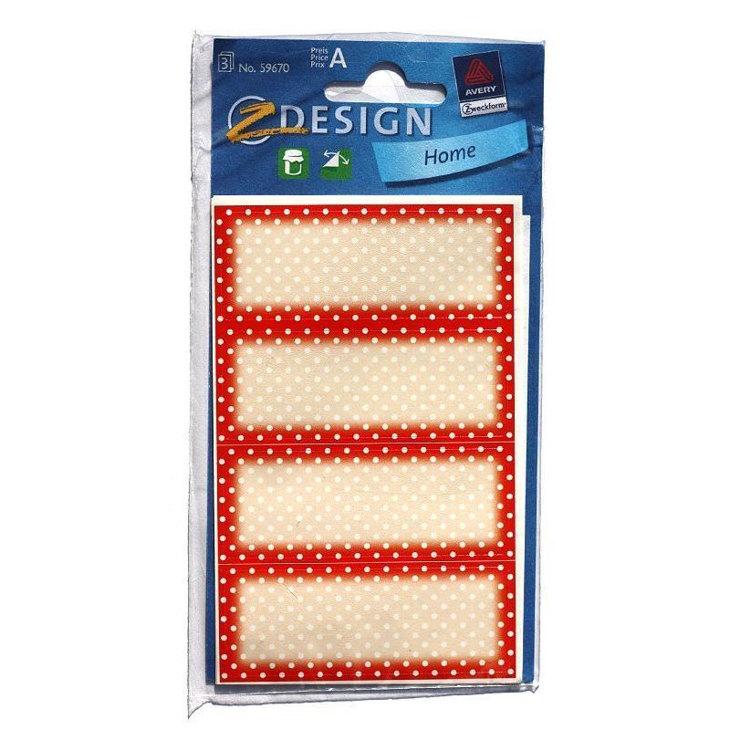 Zweckform etiketten 'Red Dots', rechthoekig, papier, rood Zweckform etiketten 'Red Dots', rechthoekig, papier, rood
