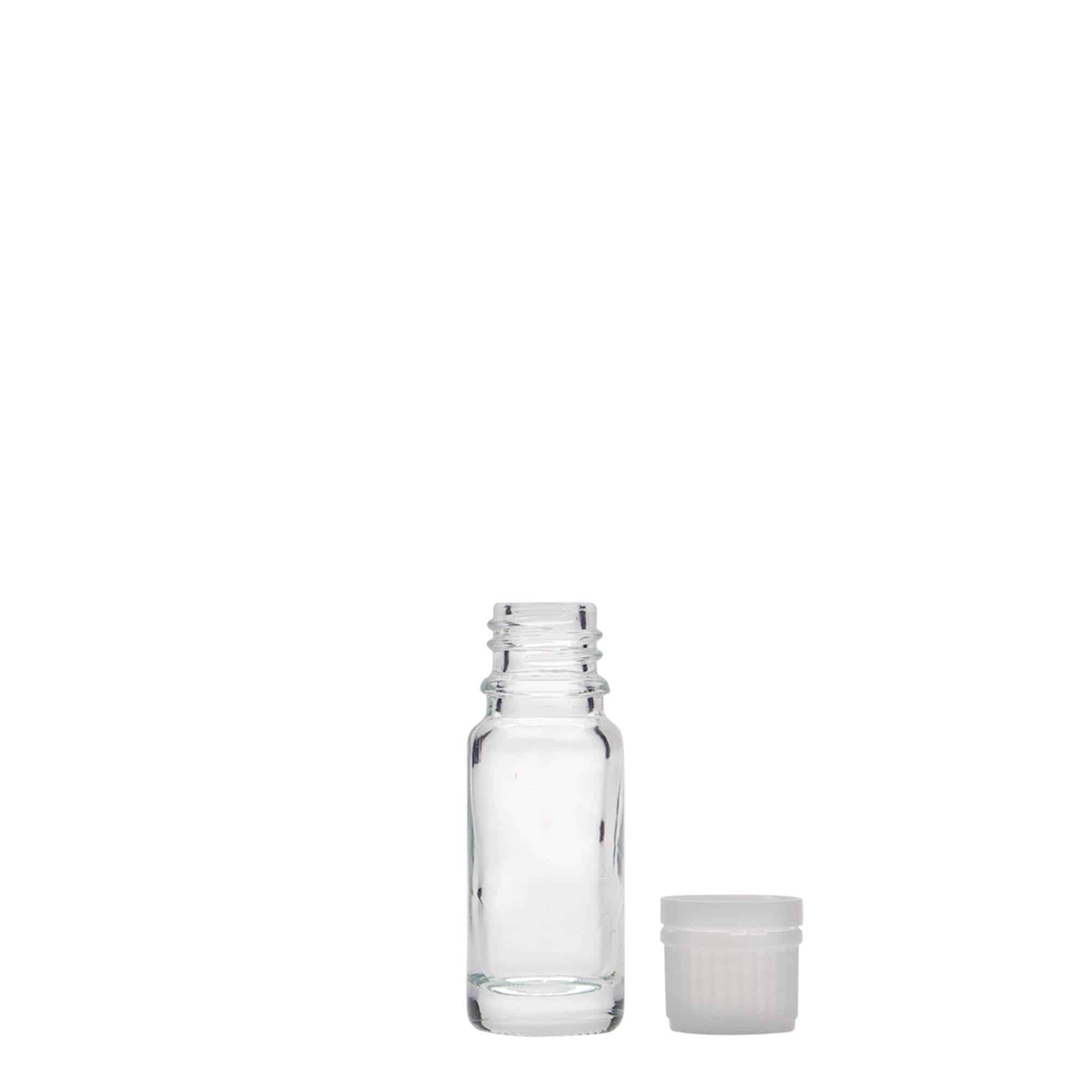 10 ml medicijnflesje, glas, opening: DIN 18