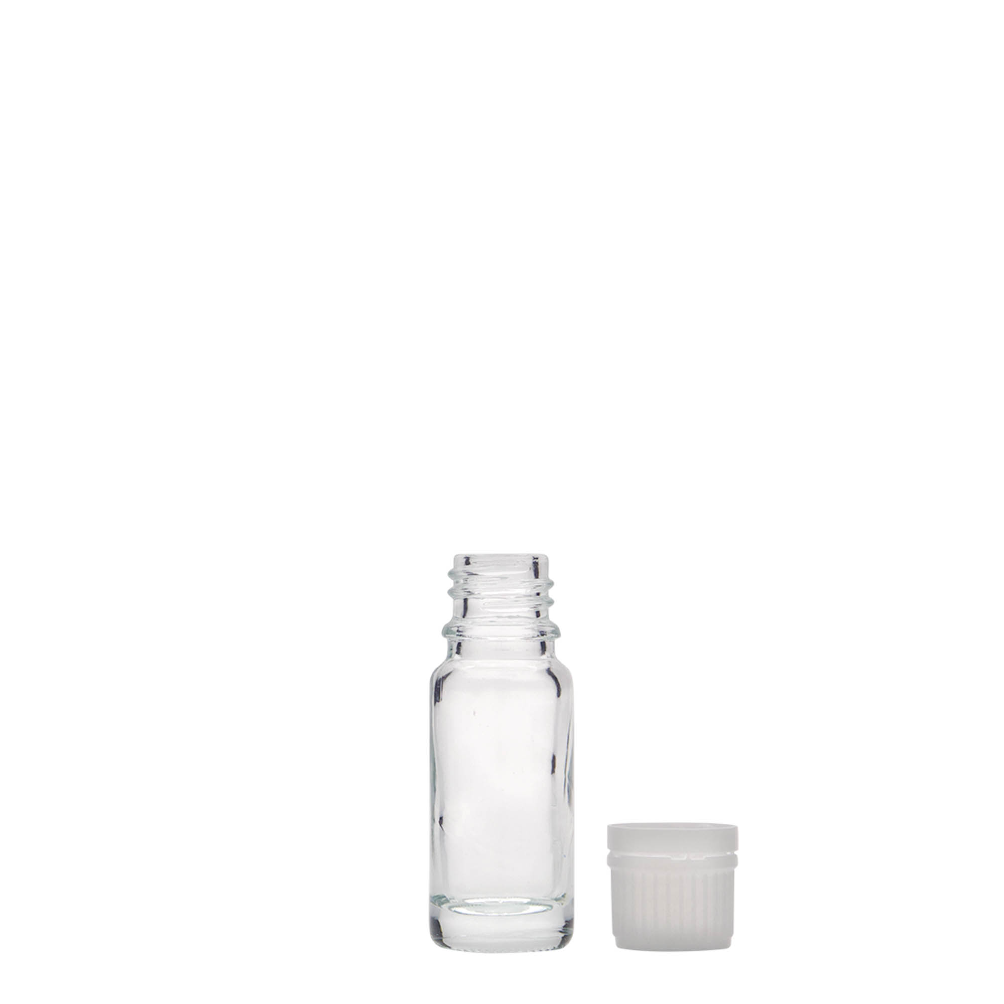 10 ml medicijnflesje, glas, opening: DIN 18