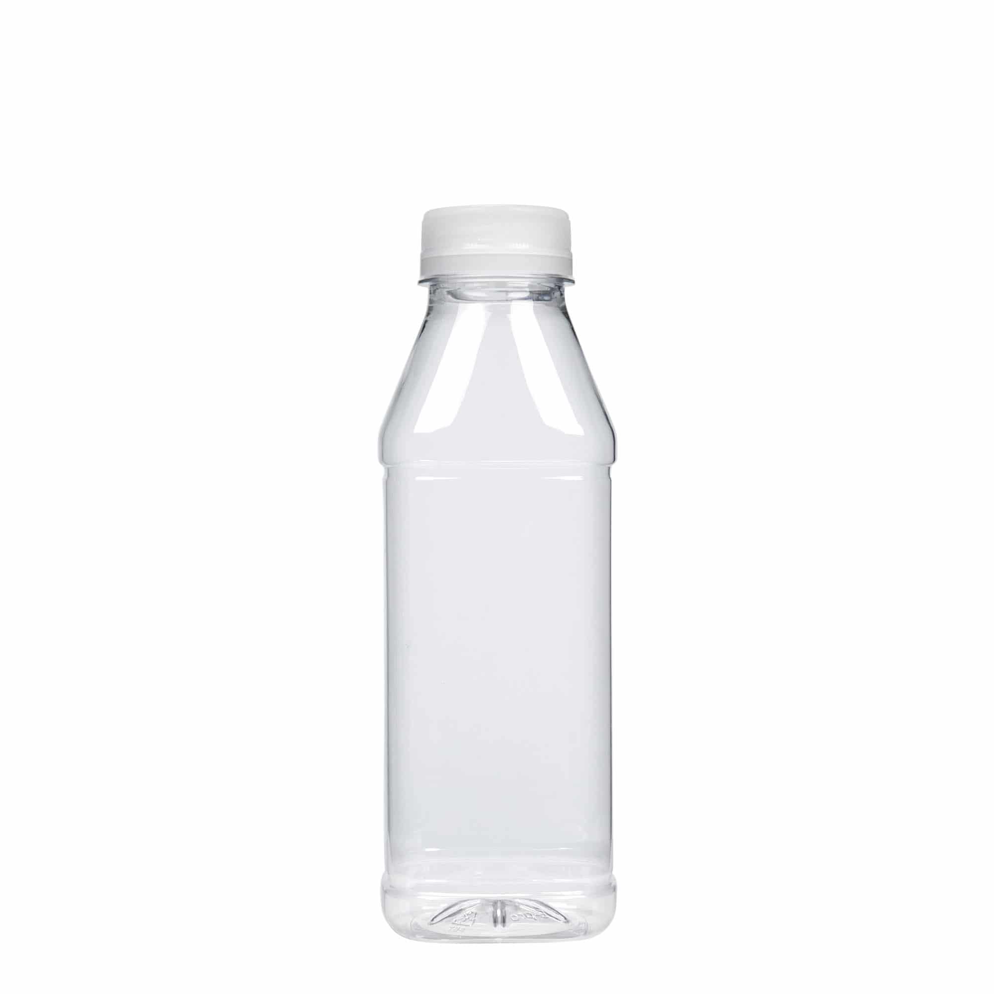 500 ml PET-fles 'Milk and Juice Carré', vierkant, kunststof, hals: 38 mm