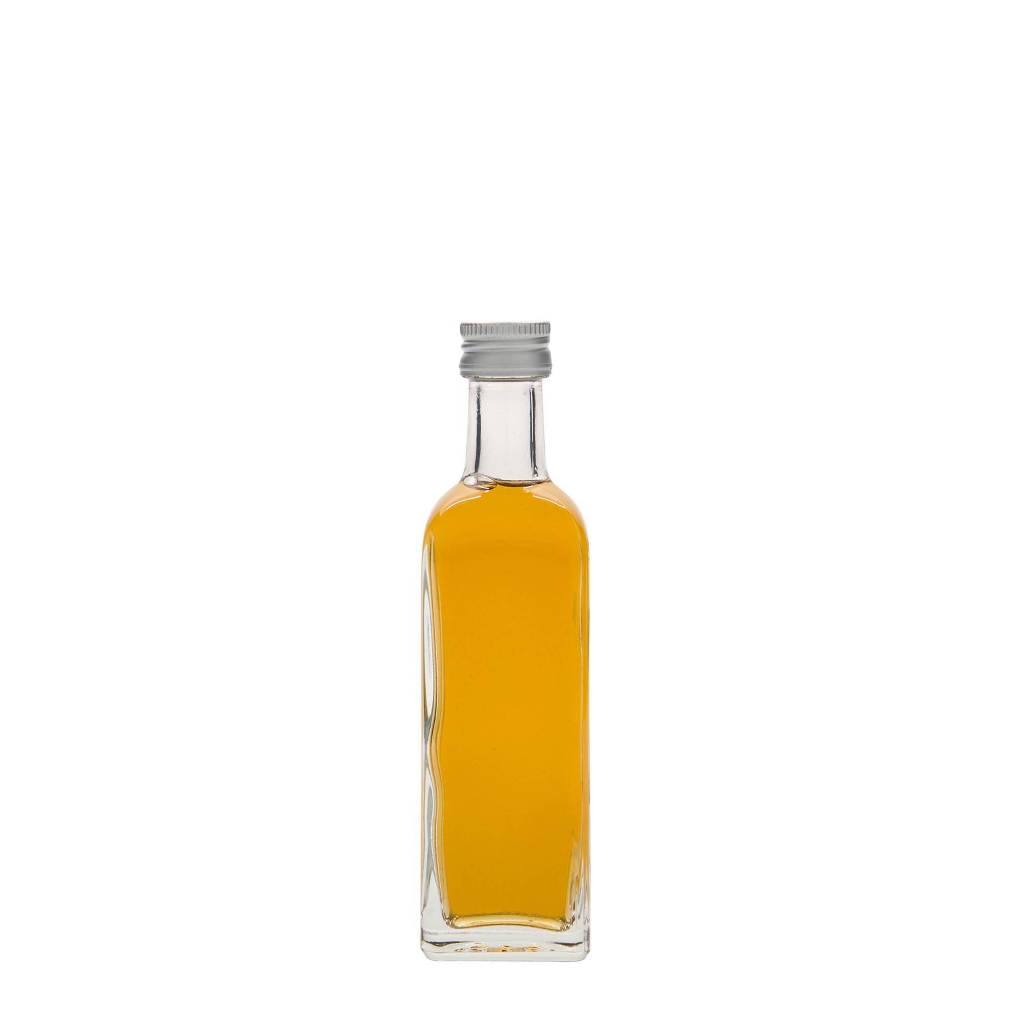 60 ml glazen fles 'Marasca', vierkant, hals: PP 18 60 ml glazen fles 'Marasca', vierkant, hals: PP 18
