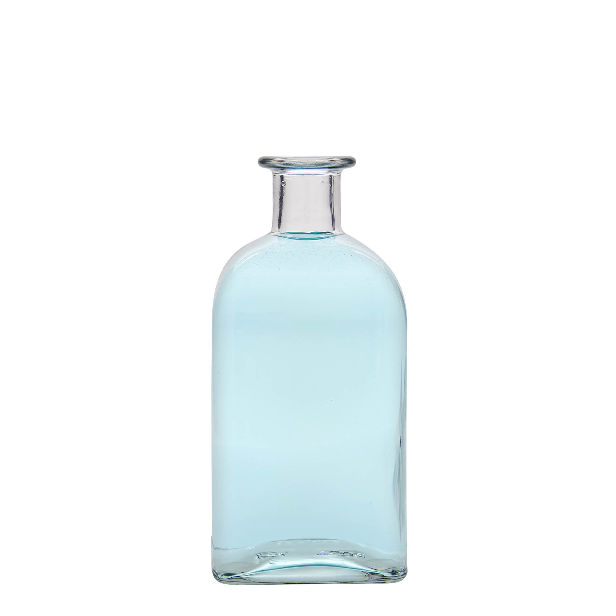 500 ml glazen fles Apotheker Carré, vierkant, opening: kurk