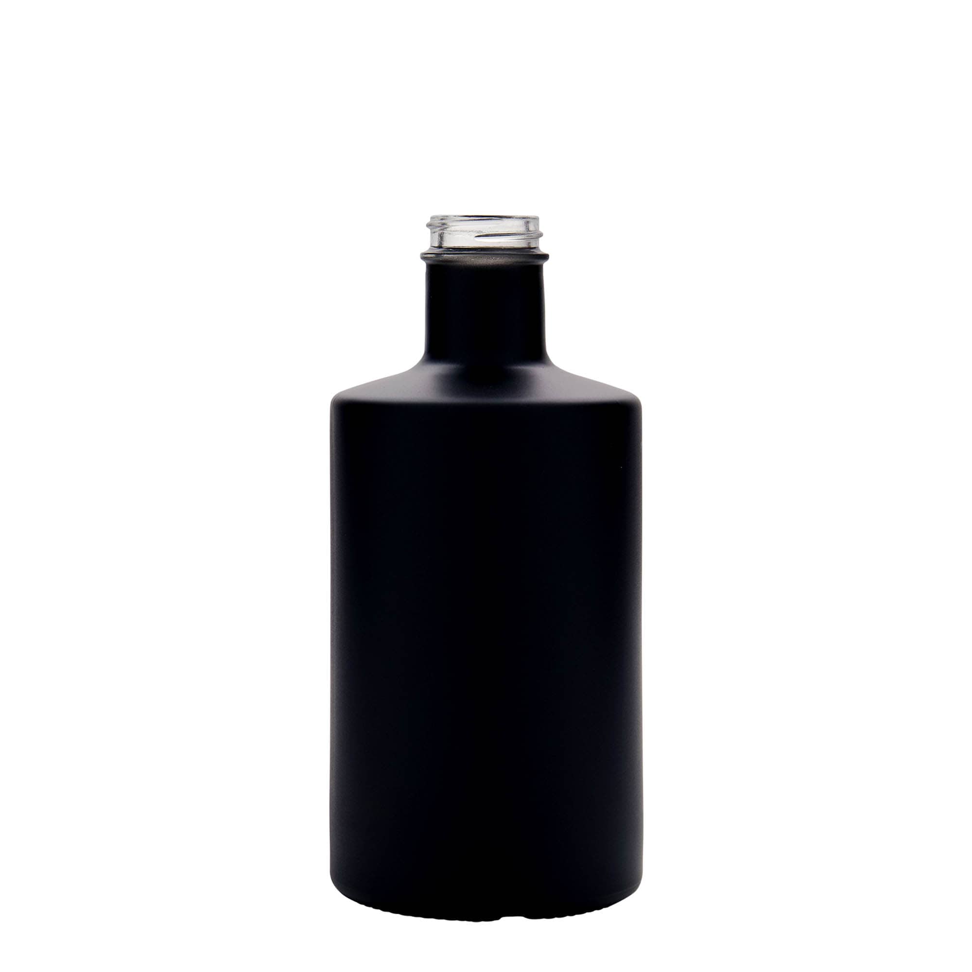 500 ml glazen fles 'Caroline', zwart, hals: GPI 33